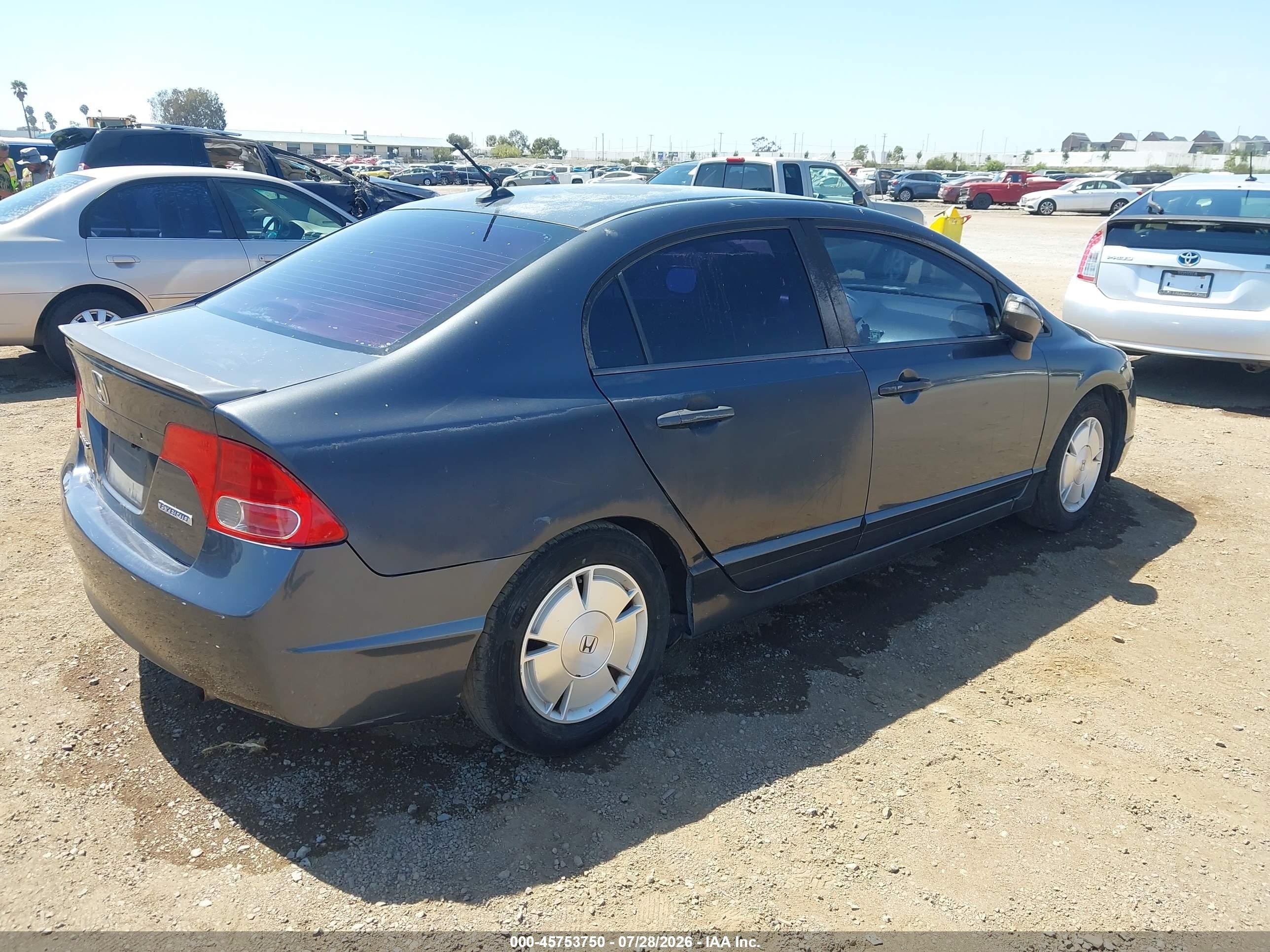 2007 Honda Civic Hybrid   Синий vin: JHMFA36247S020640