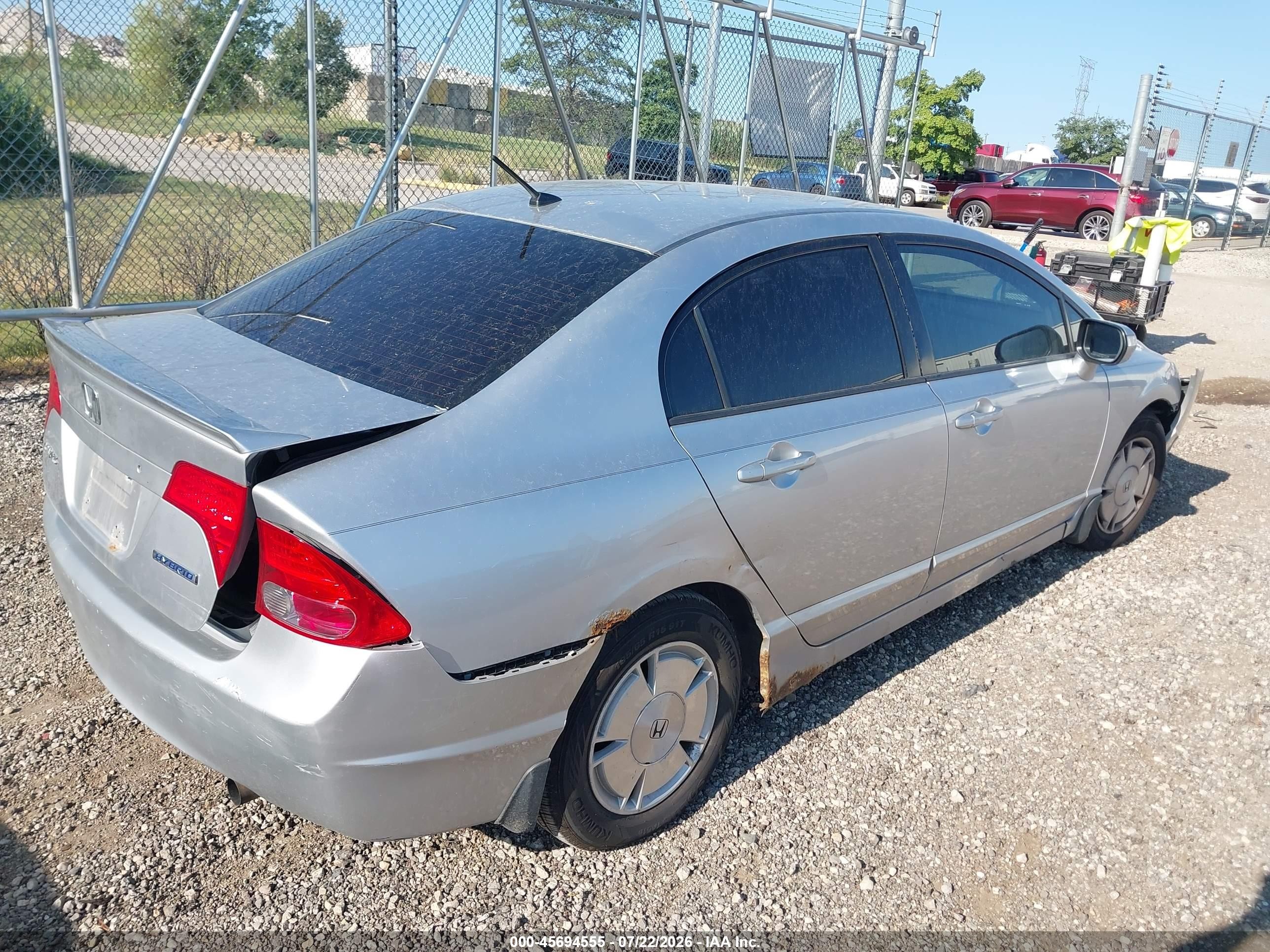 2007 Honda Civic Hybrid   Silver vin: JHMFA36247S021562