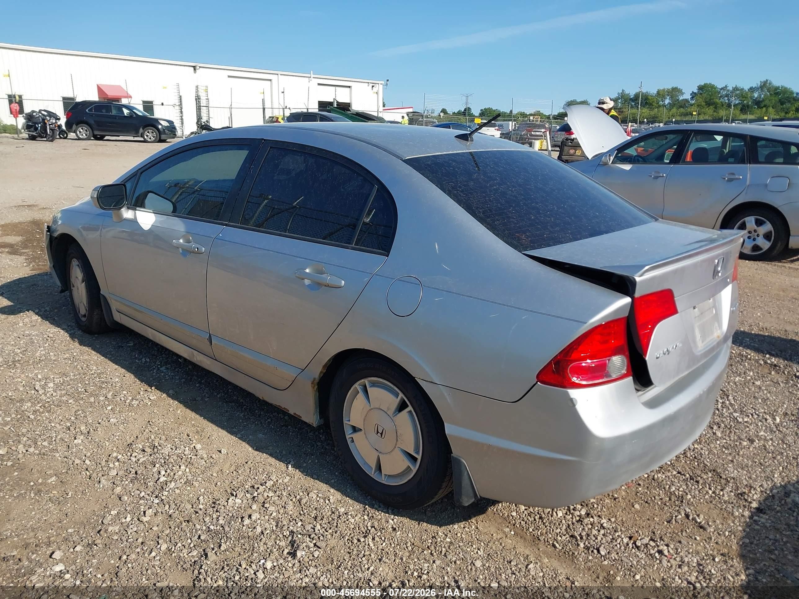 2007 Honda Civic Hybrid   Silver vin: JHMFA36247S021562