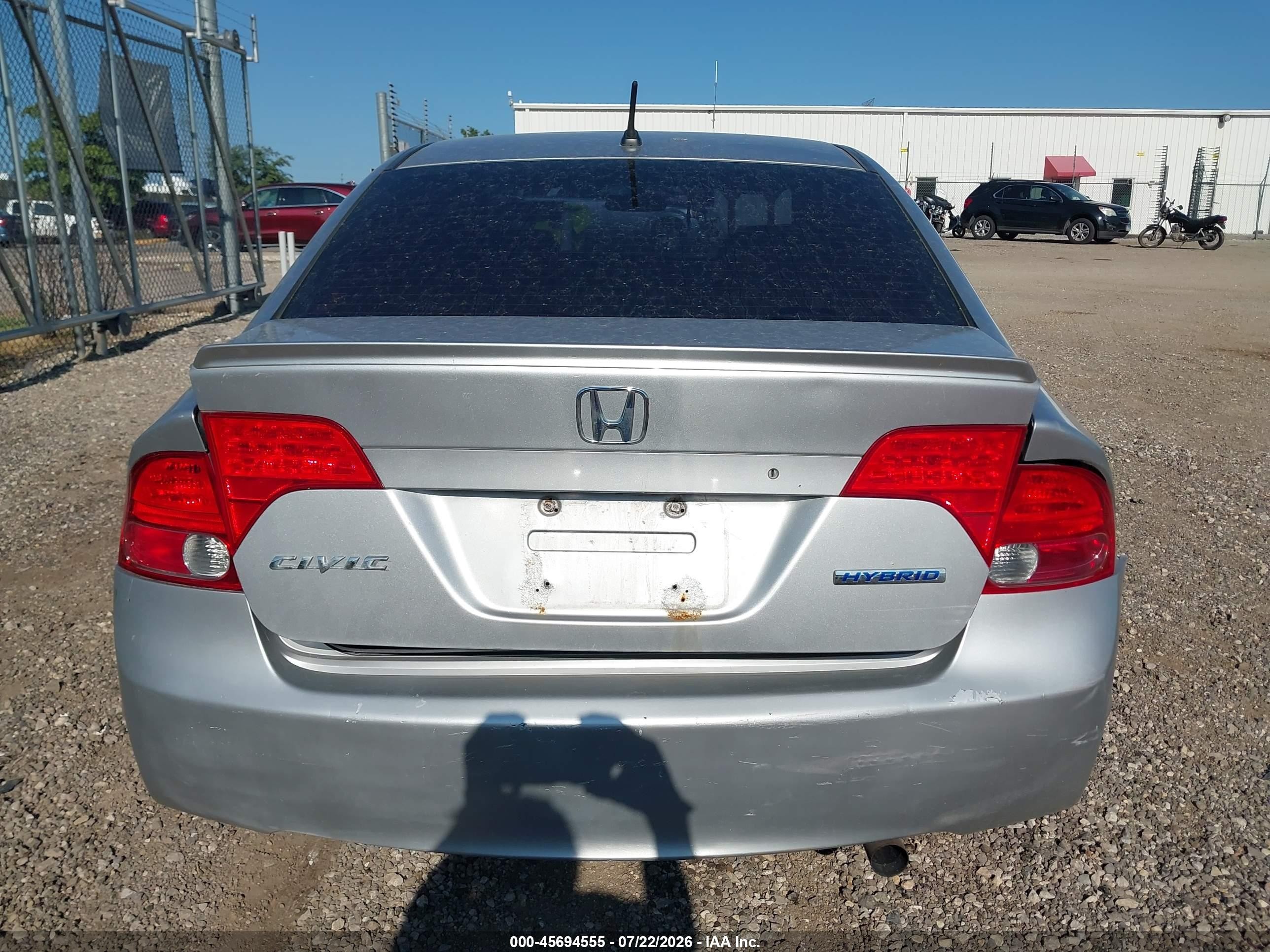 2007 Honda Civic Hybrid   Silver vin: JHMFA36247S021562