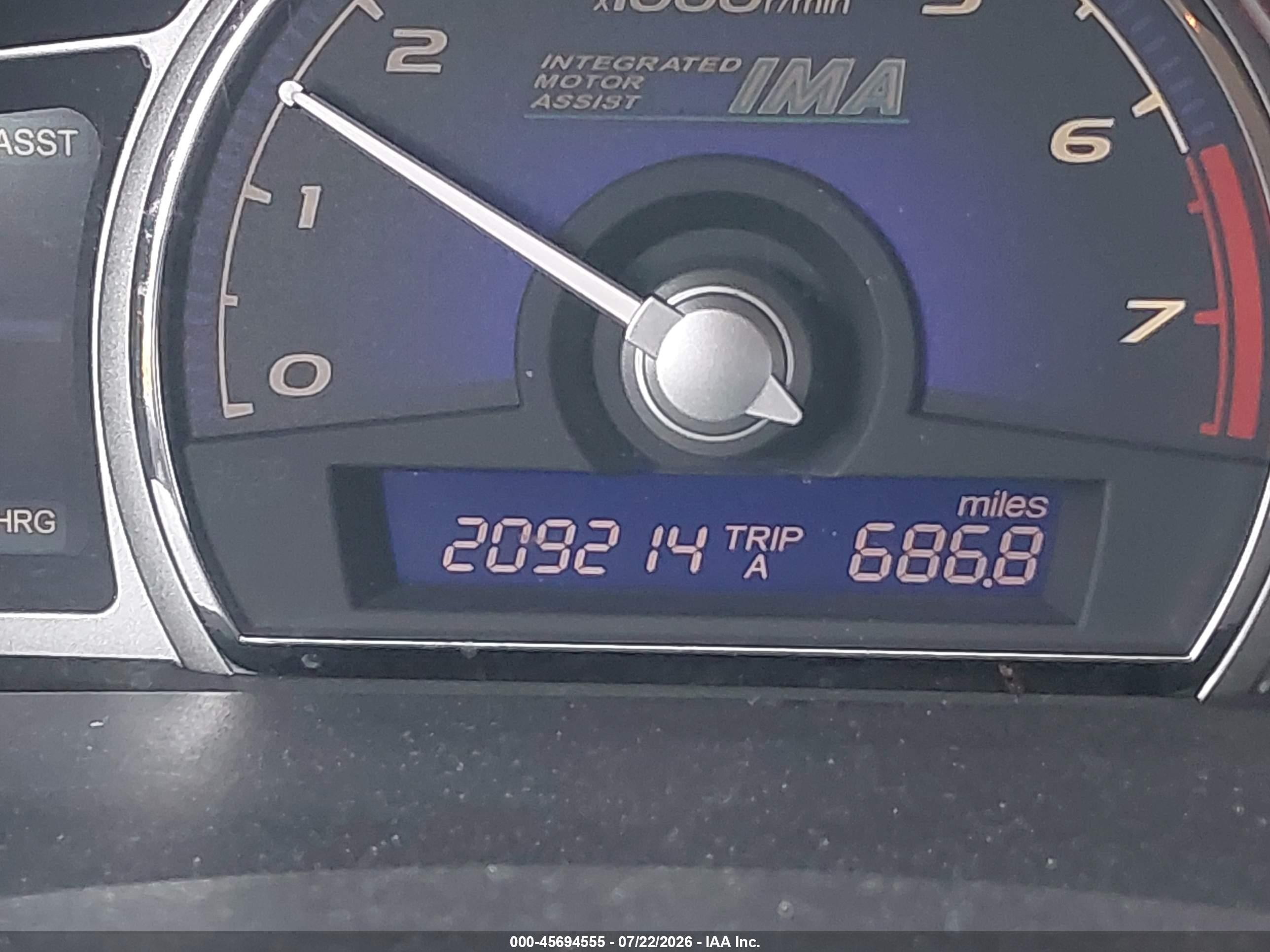 2007 Honda Civic Hybrid   Silver vin: JHMFA36247S021562