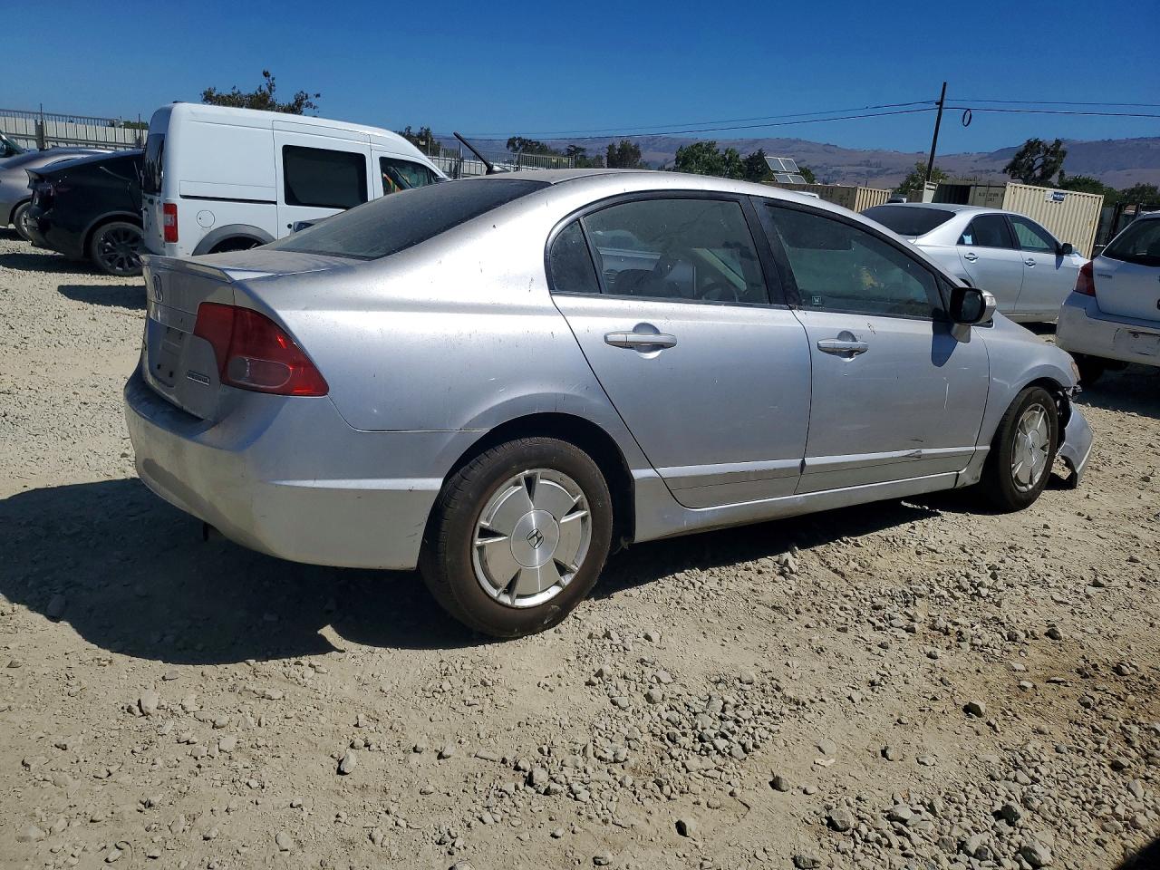 2007 Honda Civic Hybrid Gray vin: JHMFA36247S021688