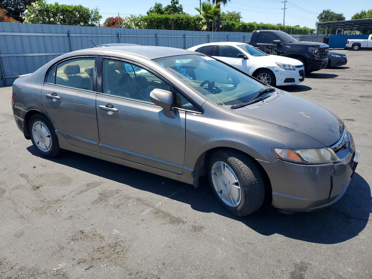 2007 Honda Civic Hybrid Gray vin: JHMFA36247S021951