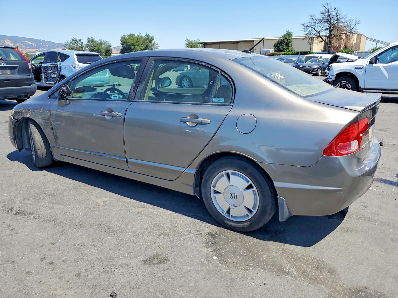 2007 Honda Civic Hybrid Gray vin: JHMFA36247S021951
