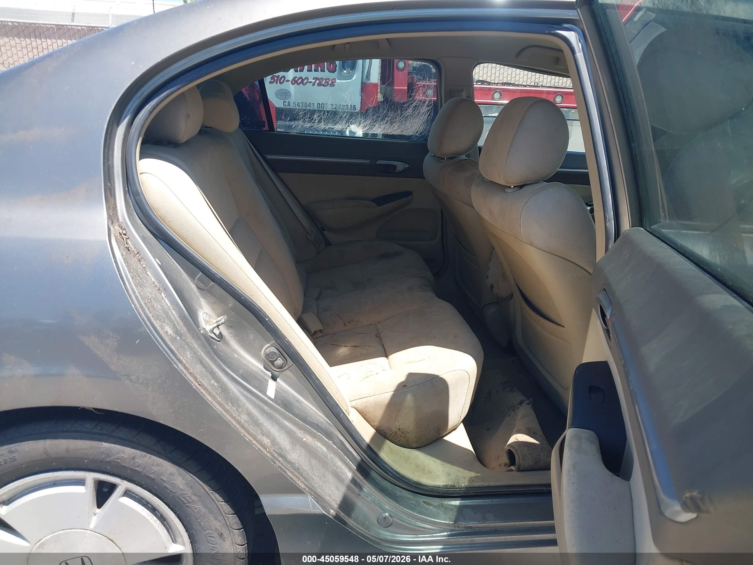 2007 Honda Civic Hybrid Champagne vin: JHMFA36247S028561