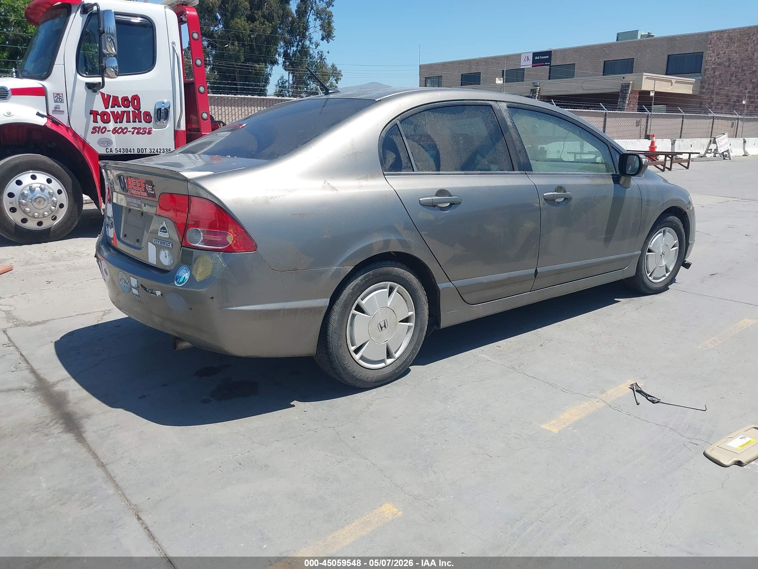 2007 Honda Civic Hybrid Champagne vin: JHMFA36247S028561