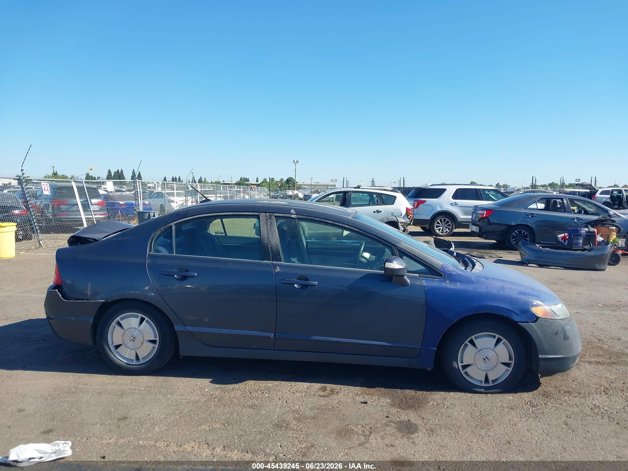 2007 Honda Civic Hybrid Gray vin: JHMFA36247S030164