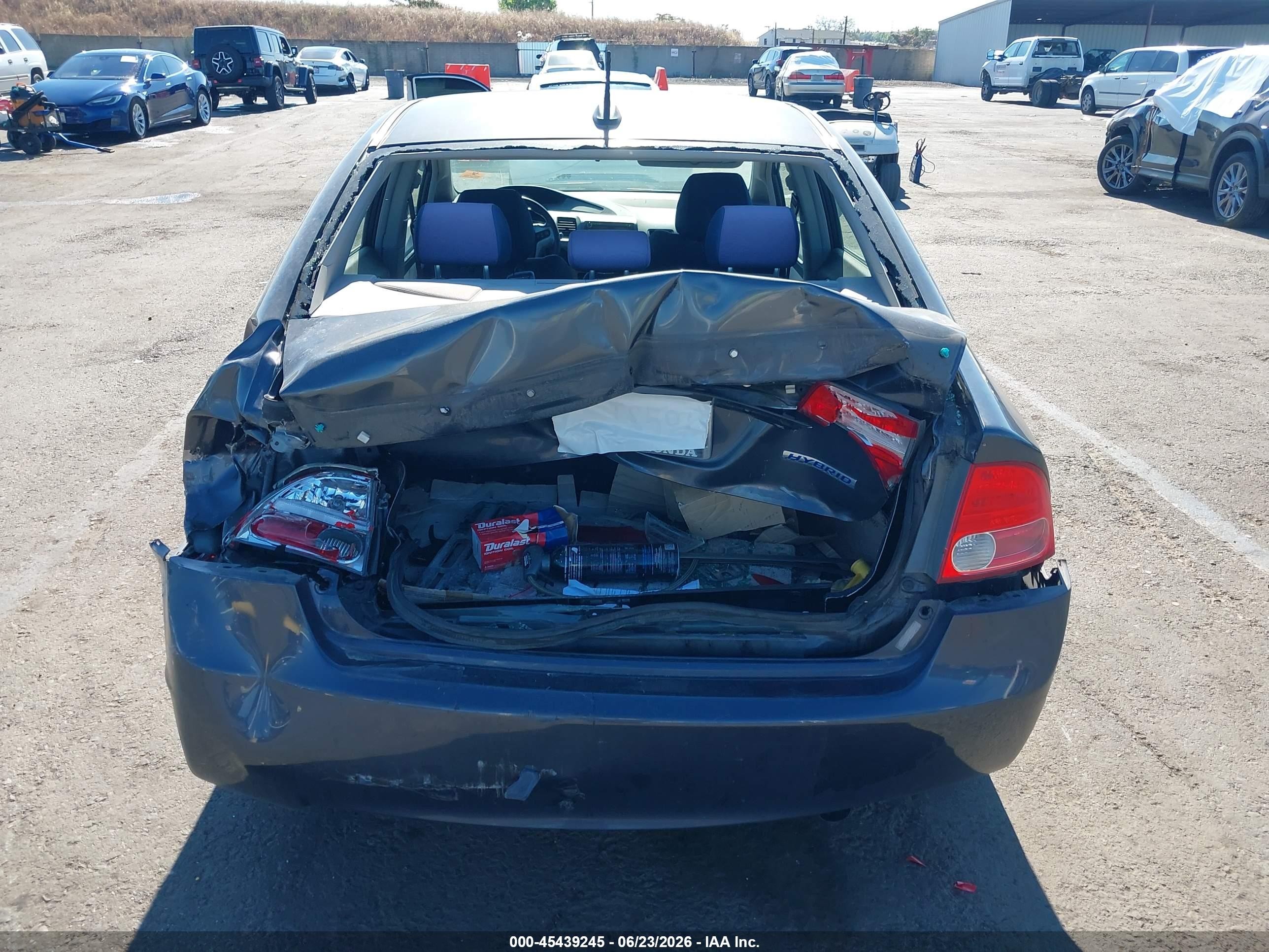 2007 Honda Civic Hybrid Gray vin: JHMFA36247S030164