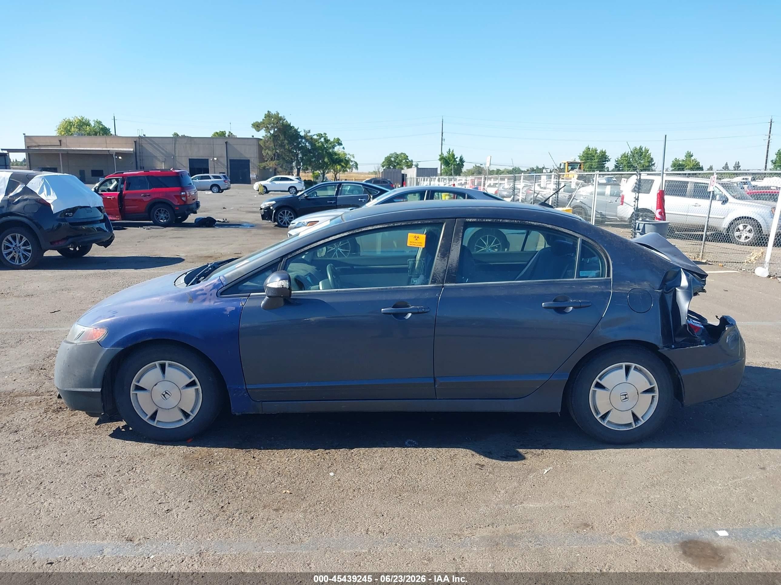 2007 Honda Civic Hybrid Gray vin: JHMFA36247S030164