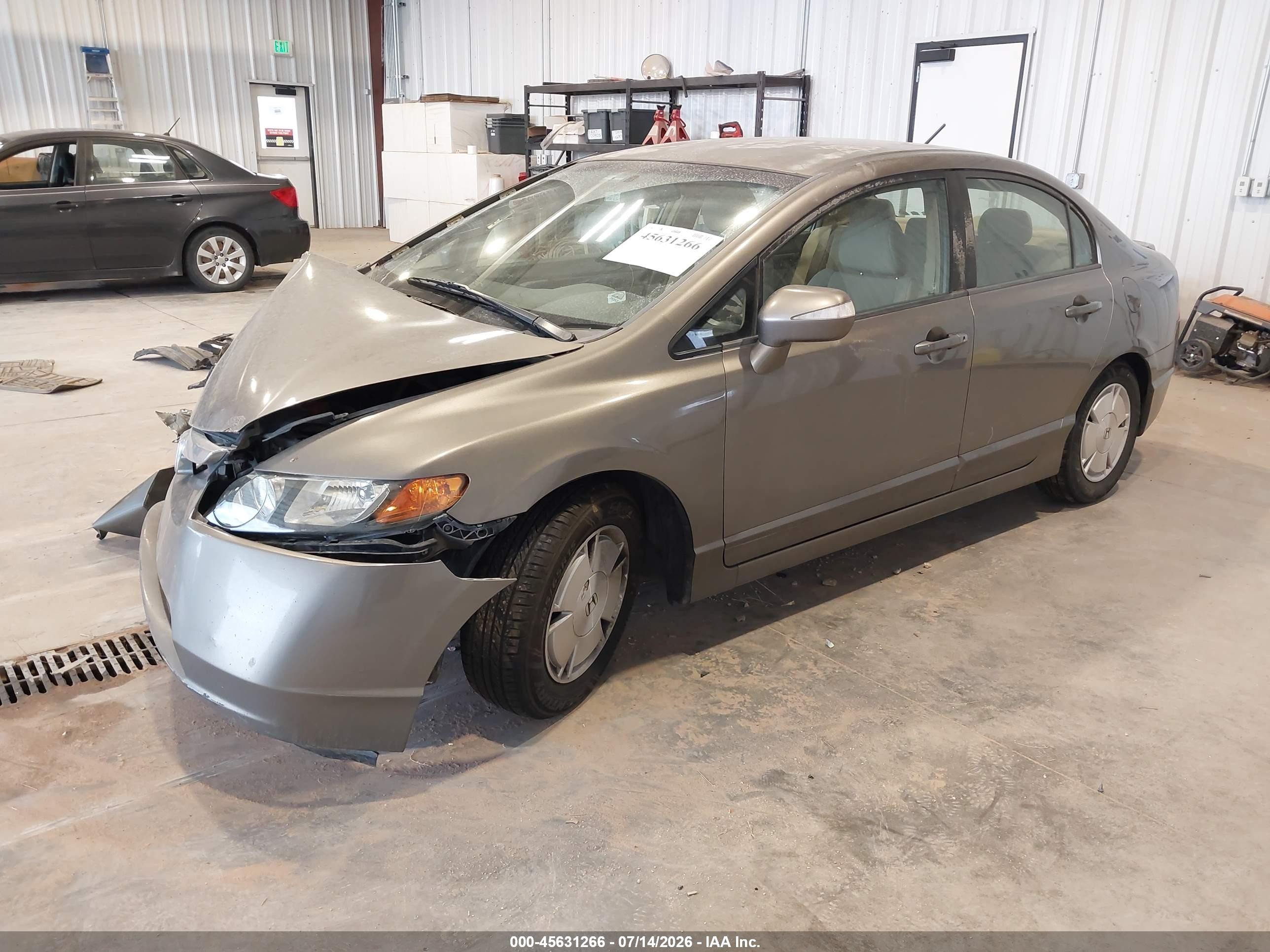 2008 Honda Civic Hybrid   Gray vin: JHMFA36248S001569