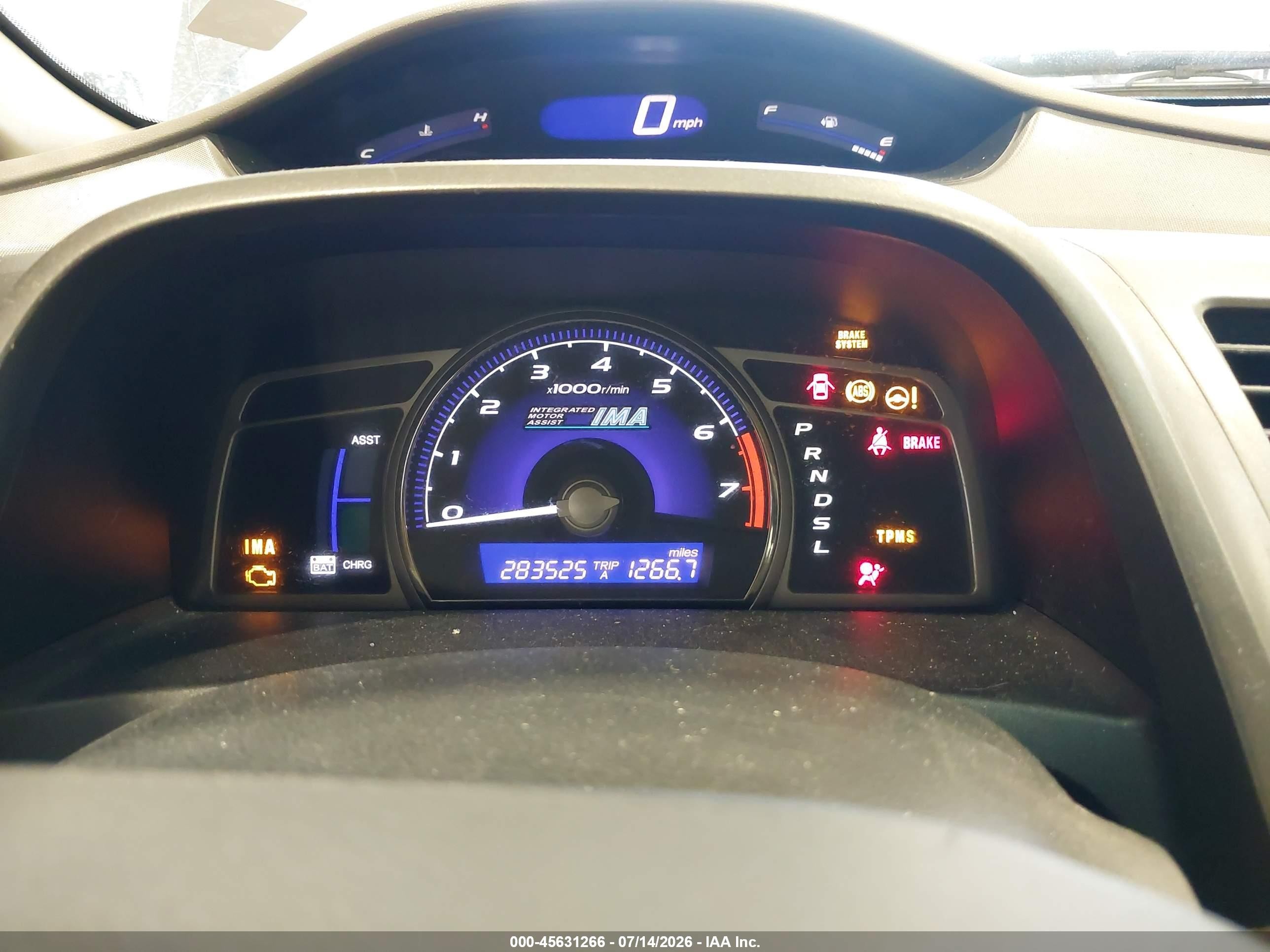 2008 Honda Civic Hybrid   Gray vin: JHMFA36248S001569