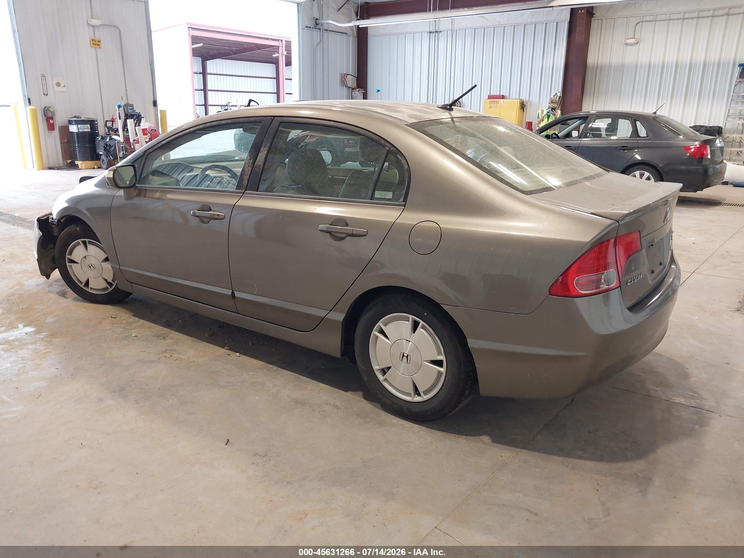 2008 Honda Civic Hybrid   Gray vin: JHMFA36248S001569