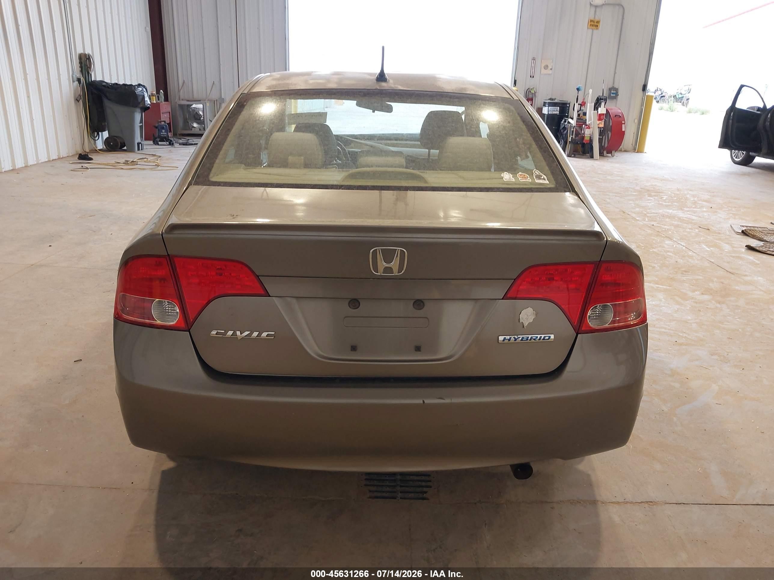 2008 Honda Civic Hybrid   Gray vin: JHMFA36248S001569