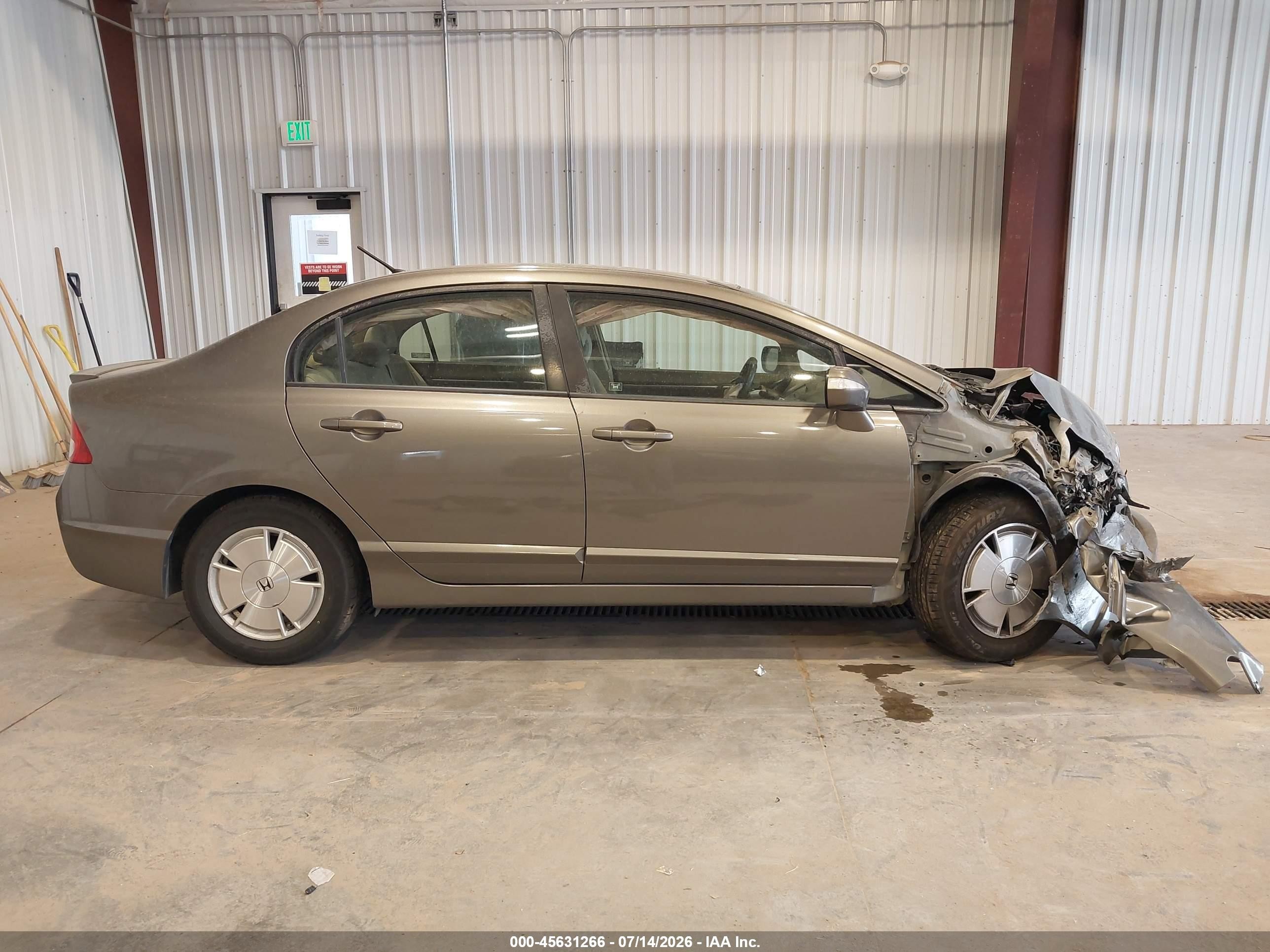 2008 Honda Civic Hybrid   Gray vin: JHMFA36248S001569