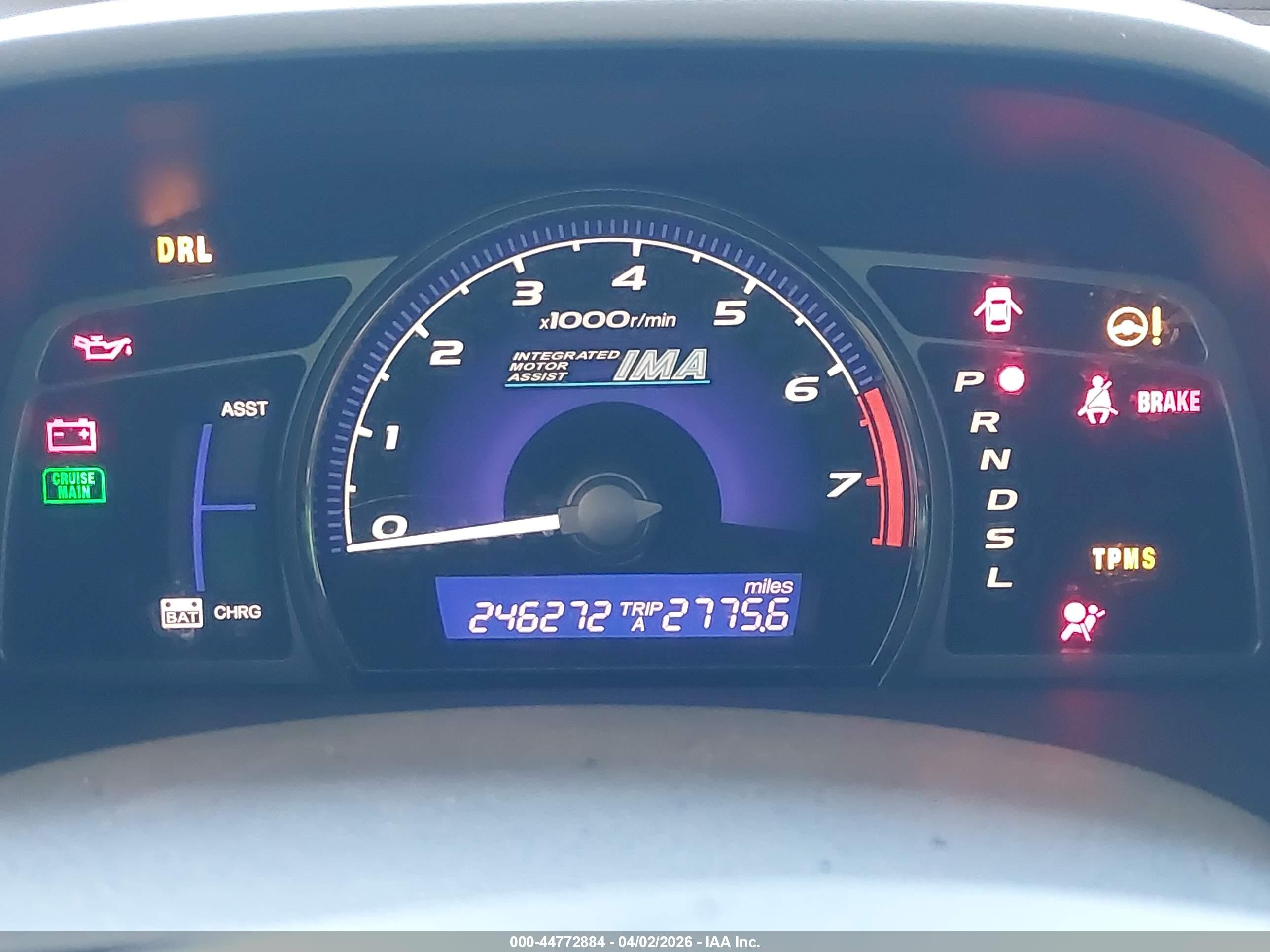 2008 Honda Civic Hybrid   Gray vin: JHMFA36248S003046