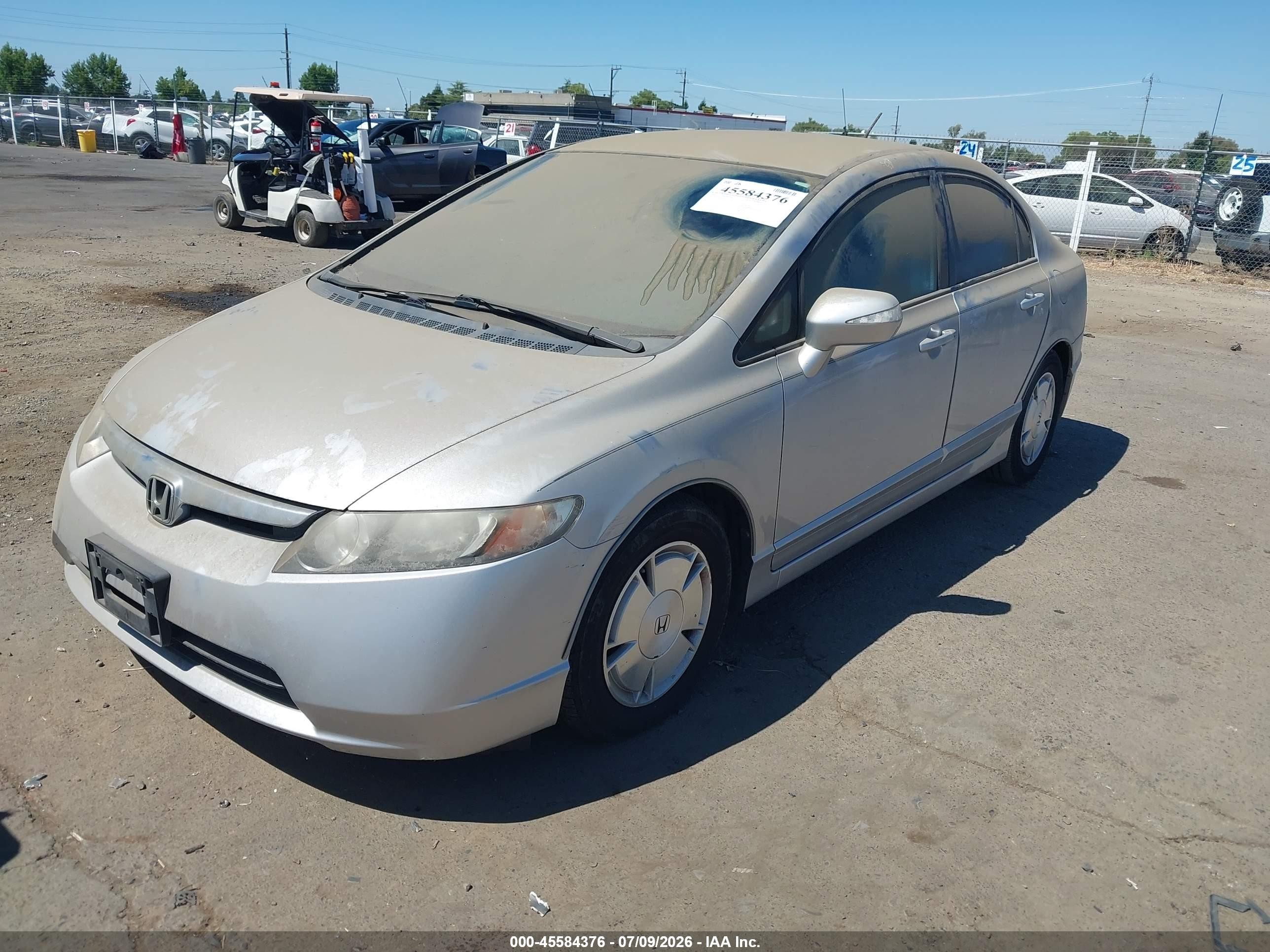 2008 Honda Civic Hybrid   Gray vin: JHMFA36248S011020