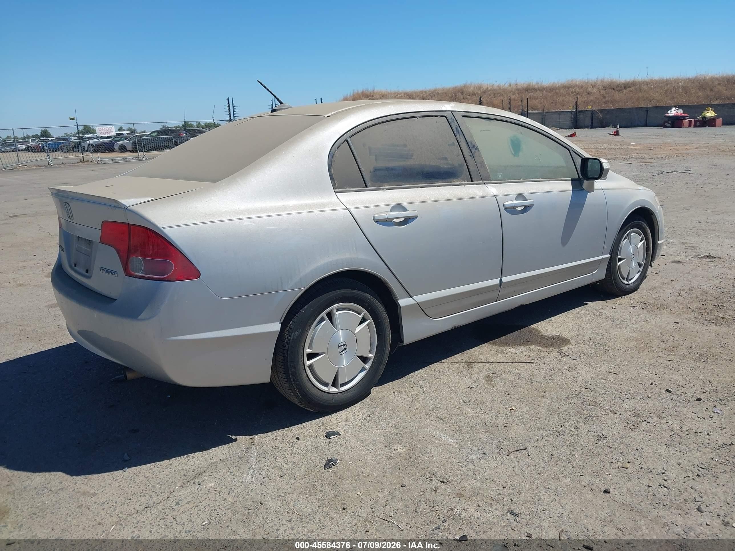 2008 Honda Civic Hybrid   Gray vin: JHMFA36248S011020