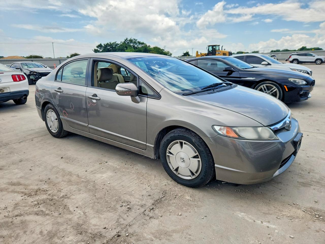 2008 Honda Civic Hybrid Gray vin: JHMFA36248S019540