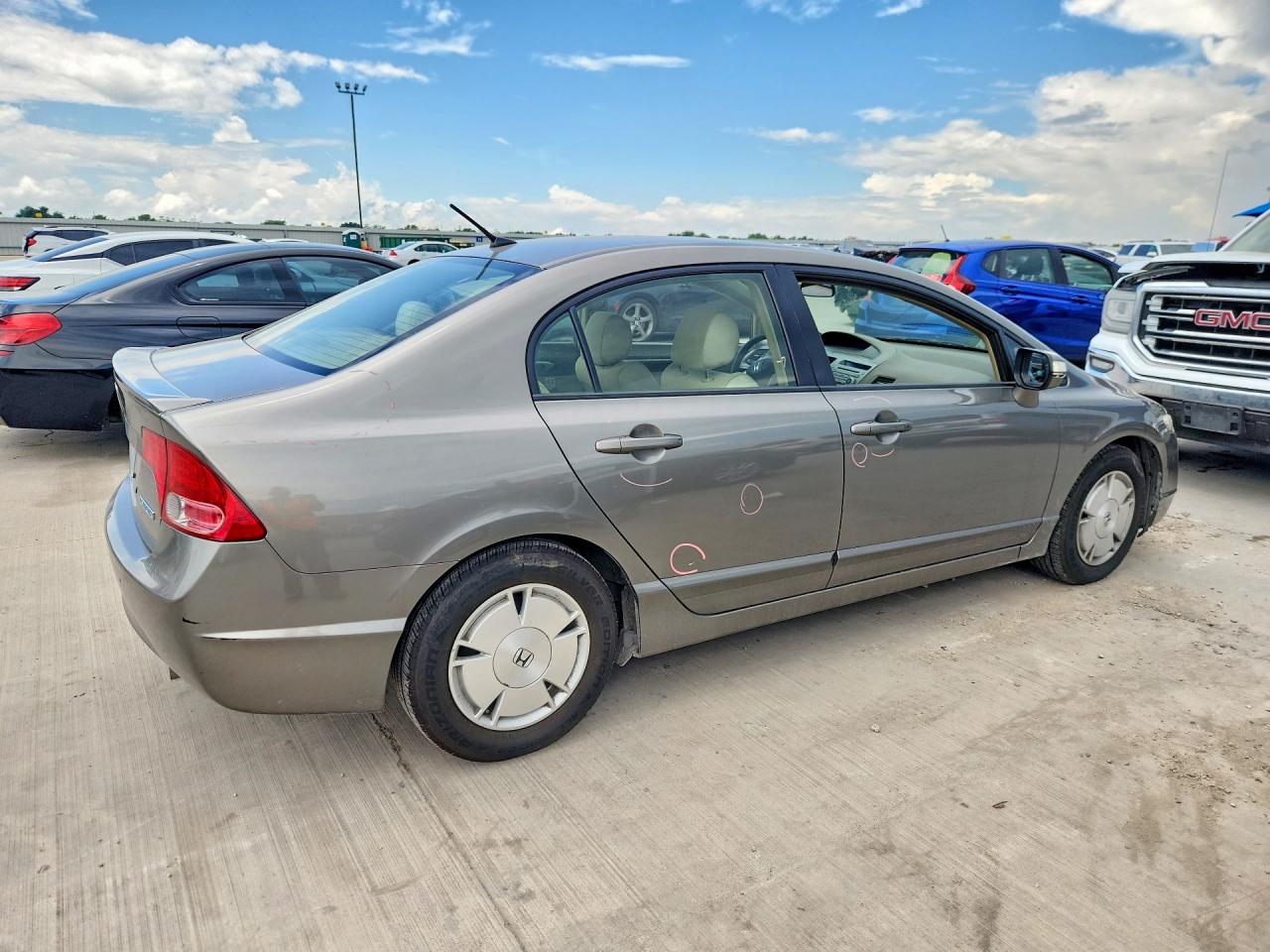 2008 Honda Civic Hybrid Gray vin: JHMFA36248S019540