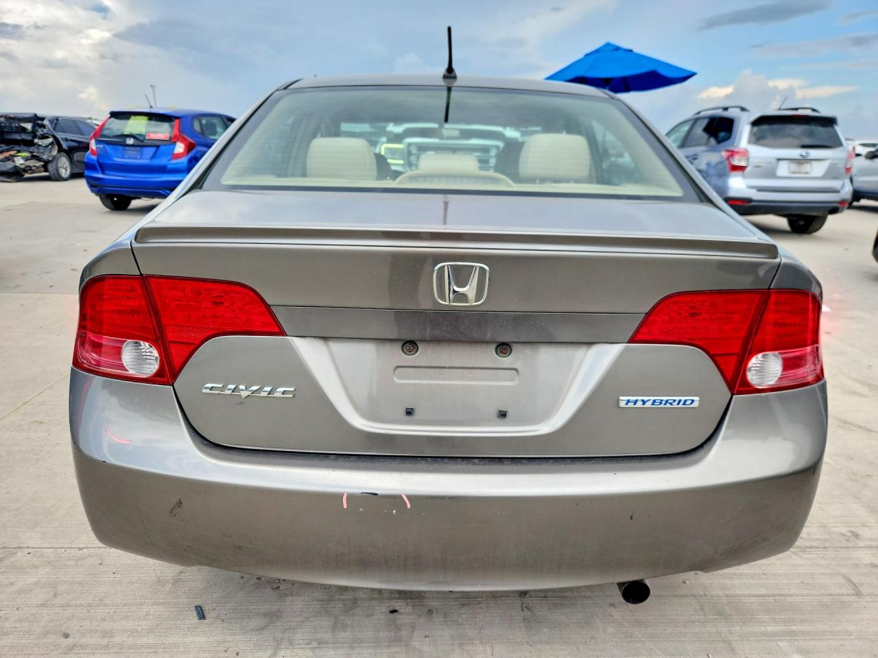 2008 Honda Civic Hybrid Gray vin: JHMFA36248S019540