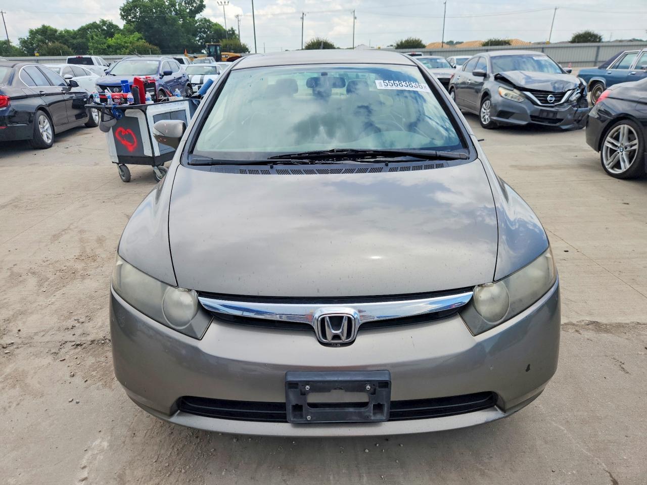 2008 Honda Civic Hybrid Gray vin: JHMFA36248S019540