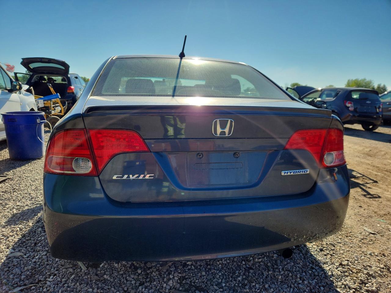 2008 Honda Civic Hybrid Gray vin: JHMFA36248S800347
