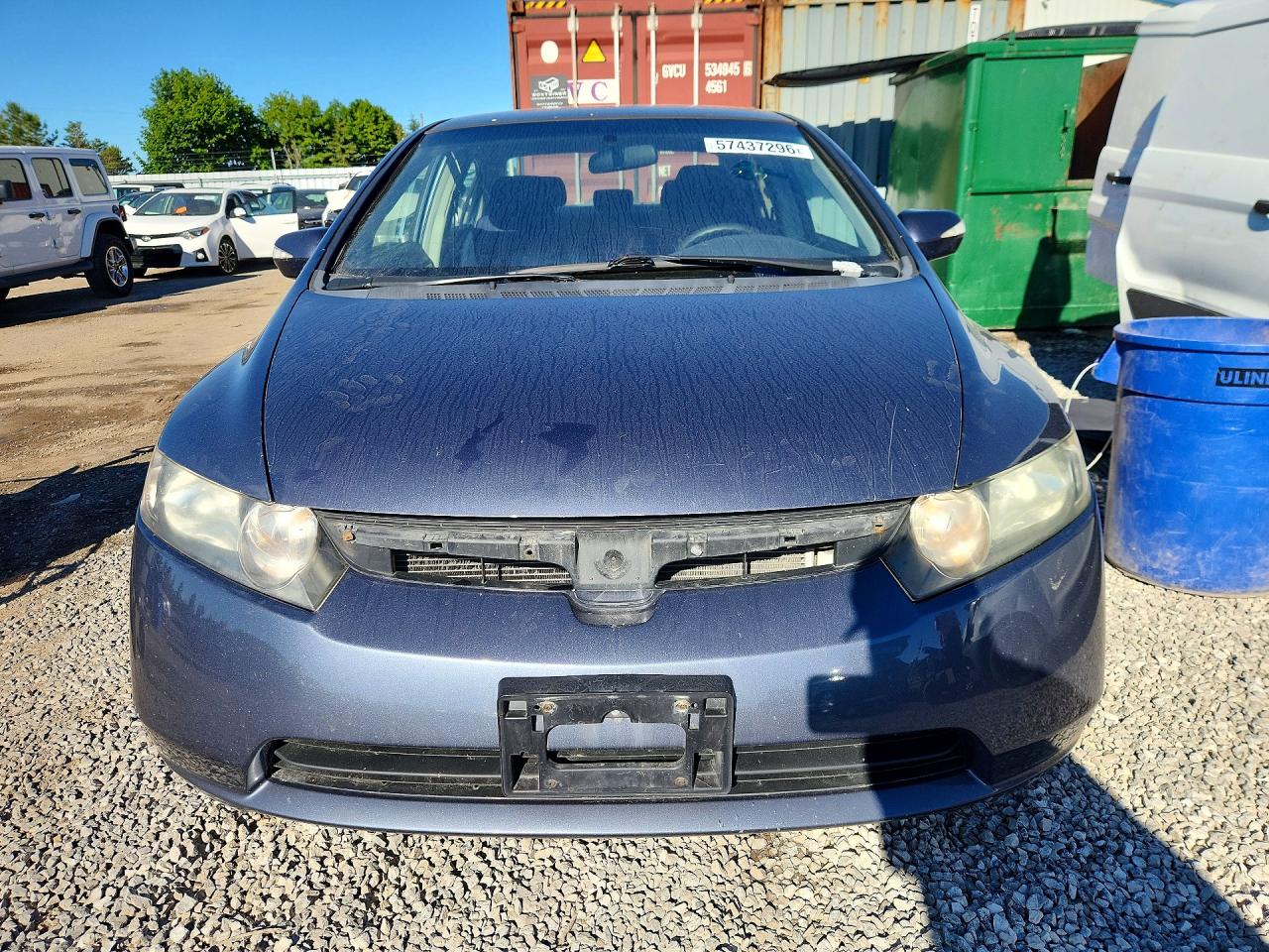 2008 Honda Civic Hybrid Gray vin: JHMFA36248S800347