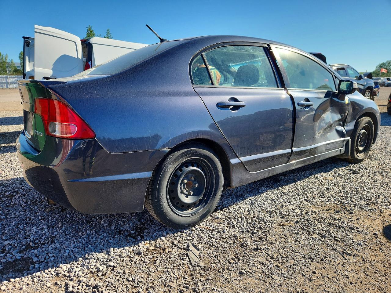 2008 Honda Civic Hybrid Gray vin: JHMFA36248S800347