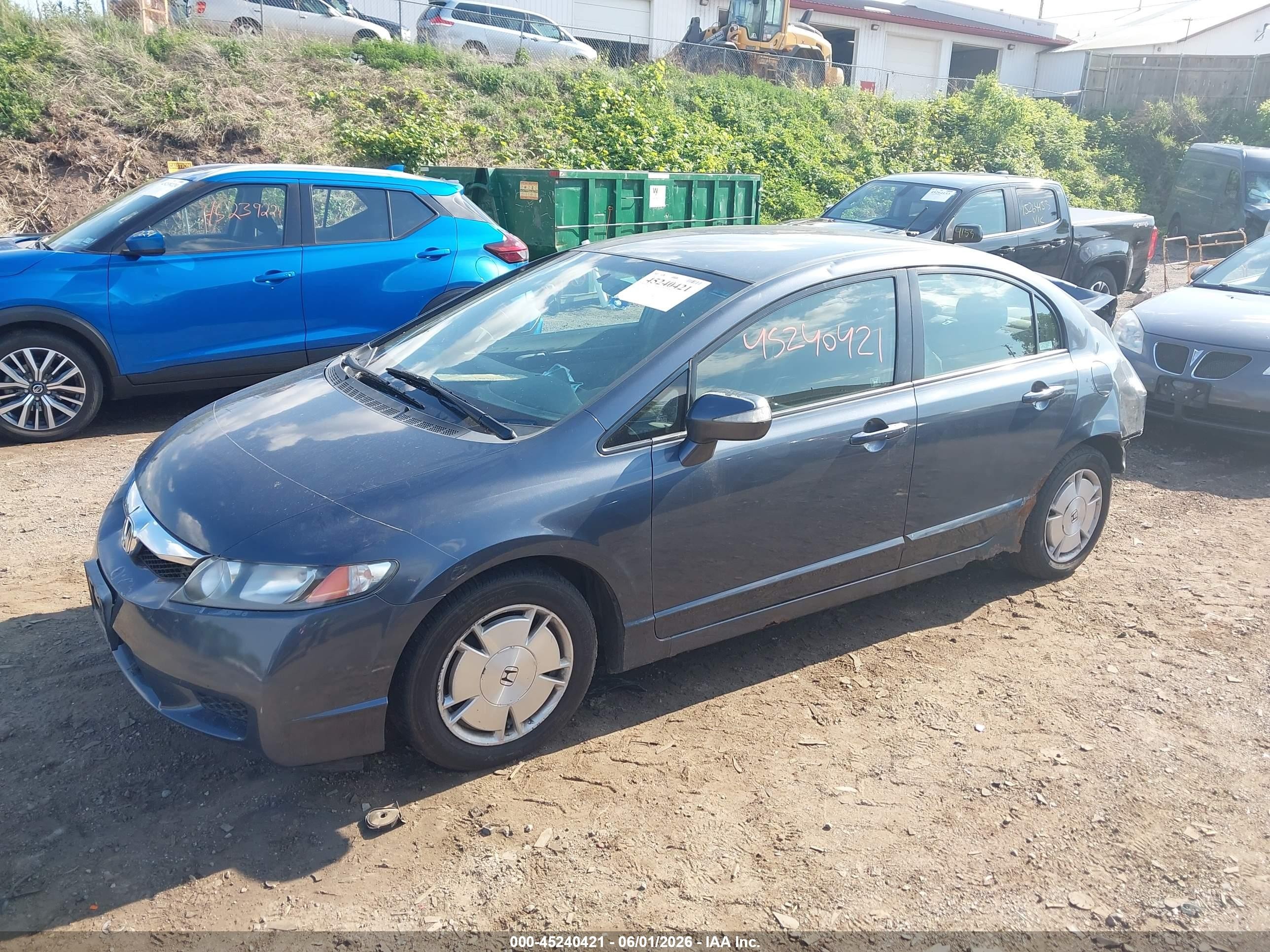 2009 Honda Civic Hybrid   Gray vin: JHMFA36249S000486