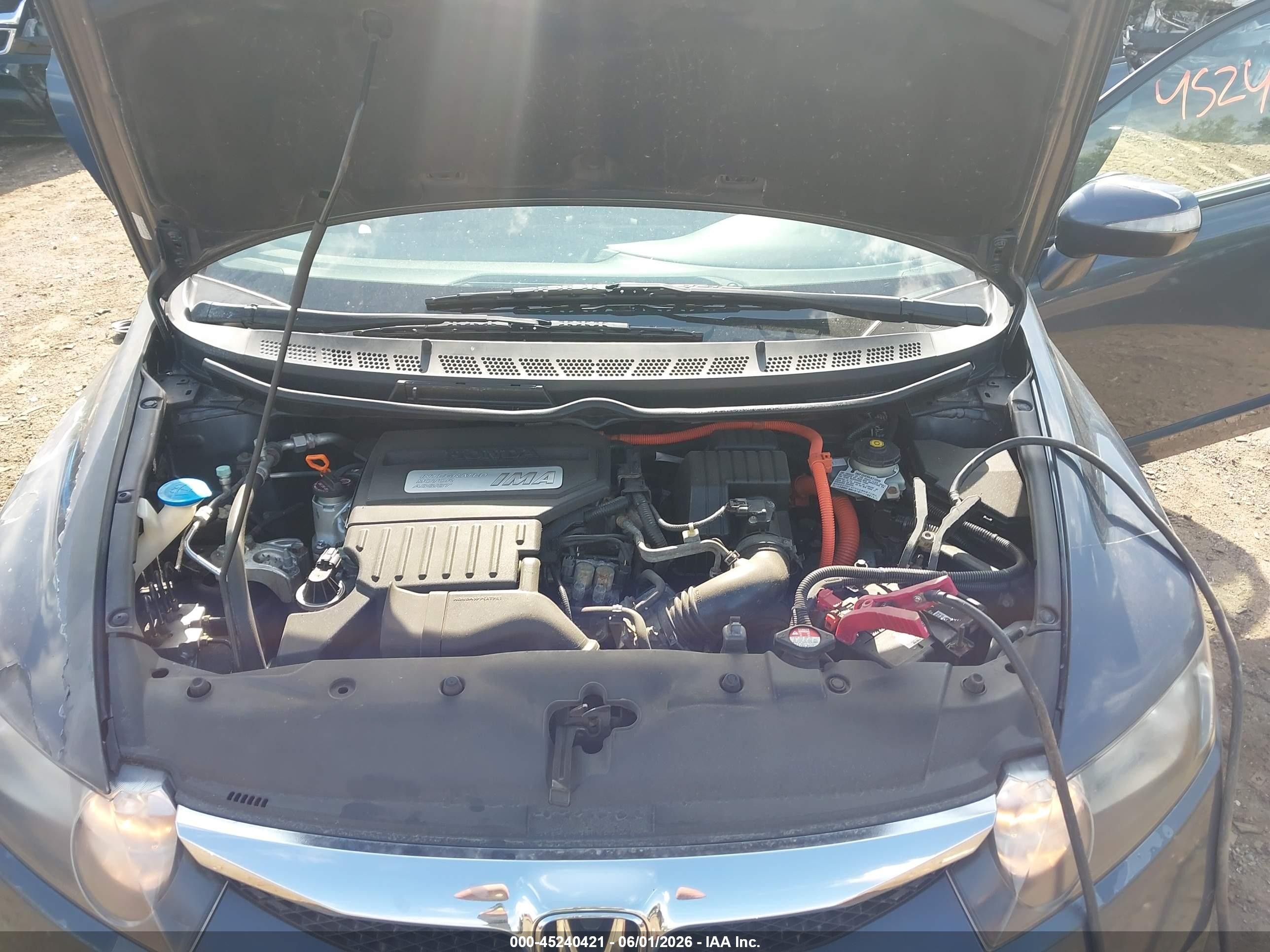 2009 Honda Civic Hybrid   Gray vin: JHMFA36249S000486