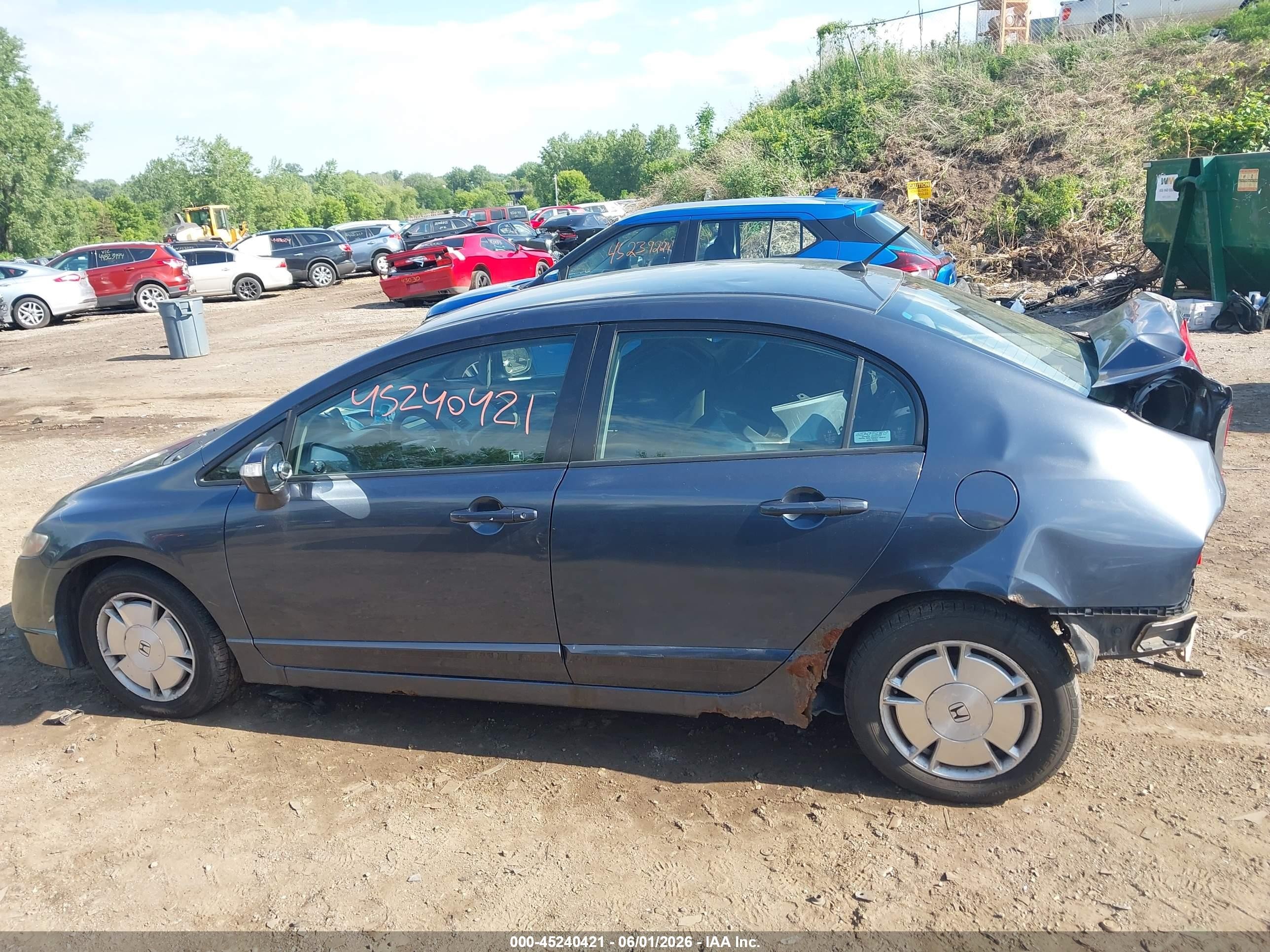 2009 Honda Civic Hybrid   Gray vin: JHMFA36249S000486