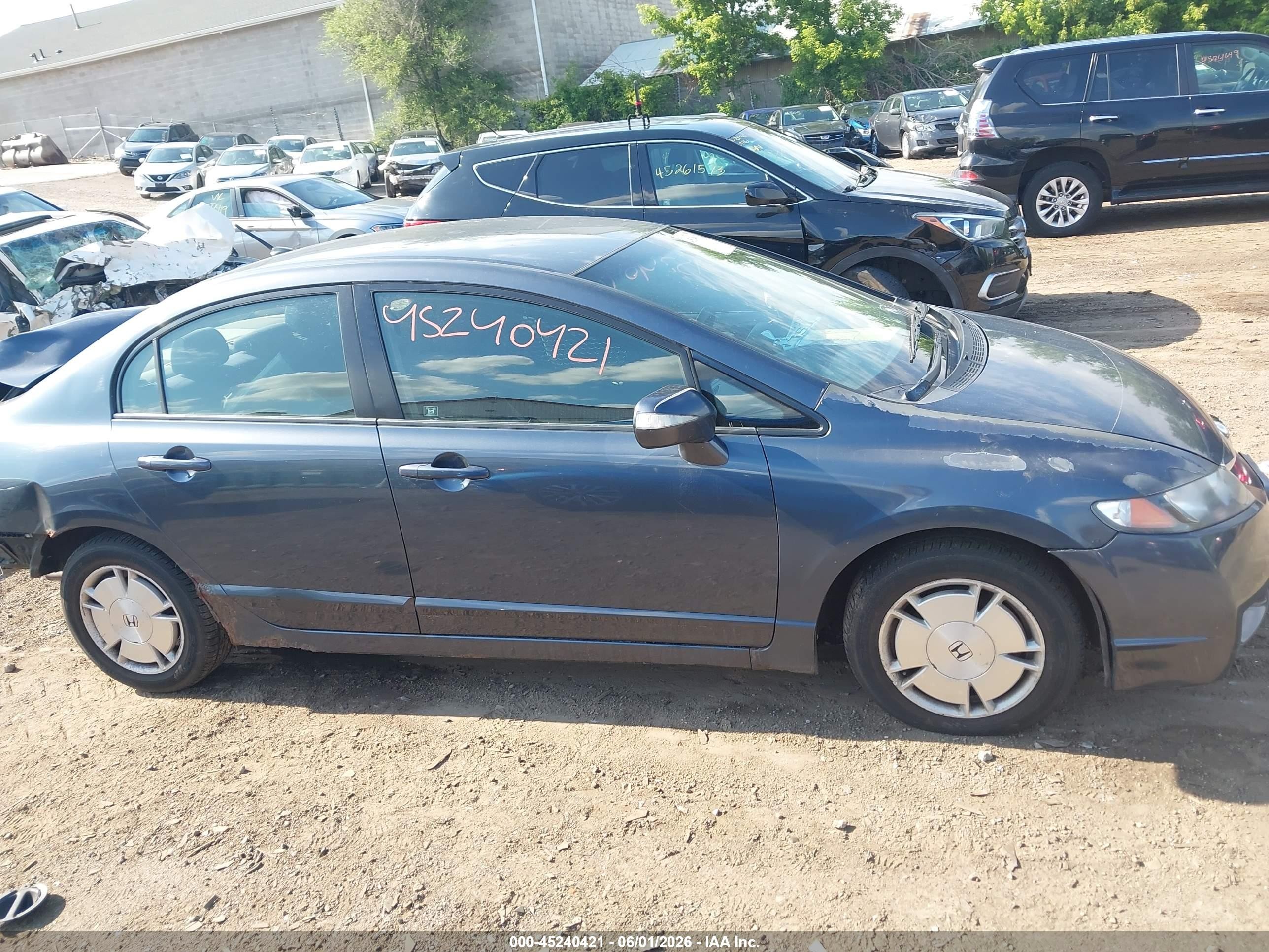 2009 Honda Civic Hybrid   Gray vin: JHMFA36249S000486