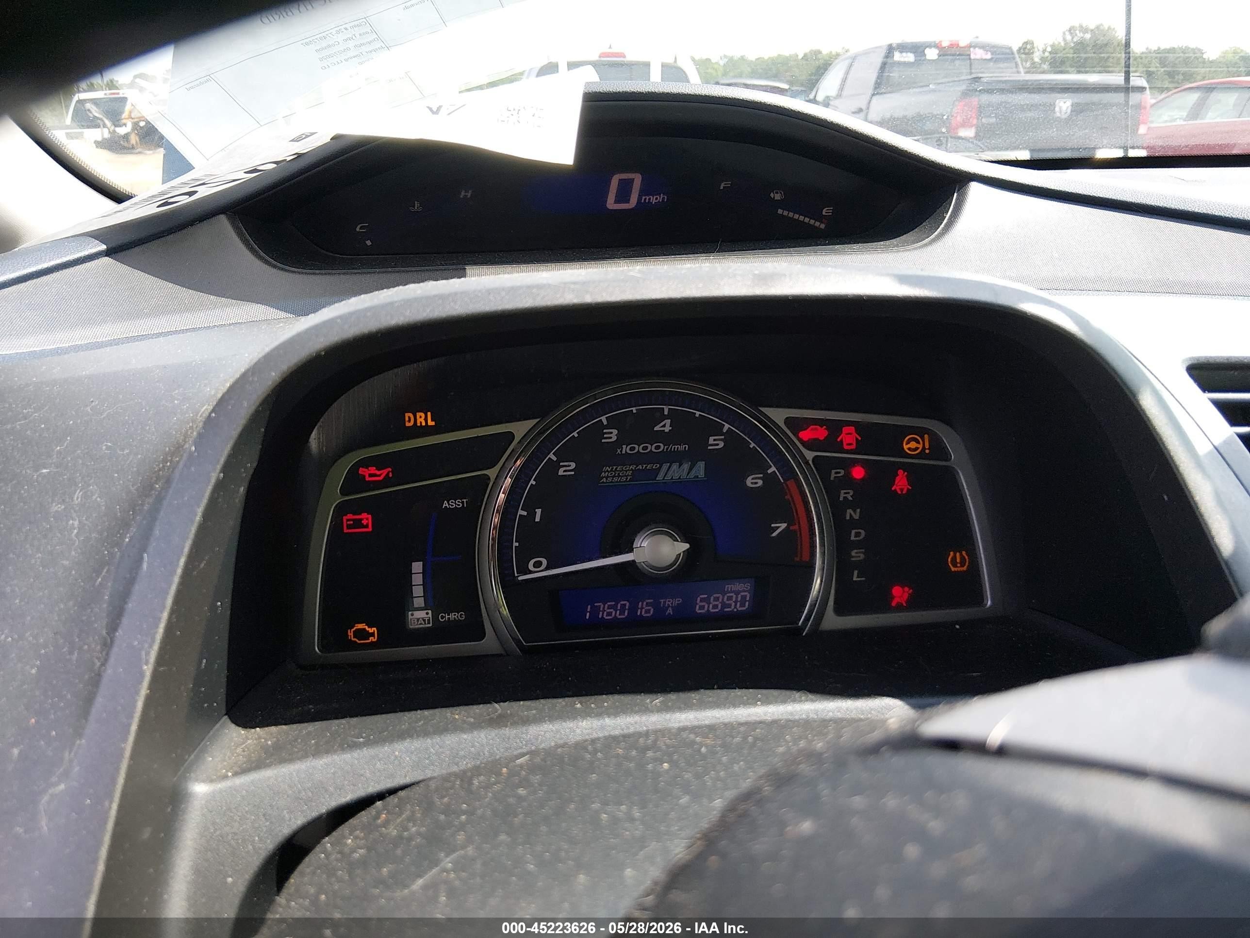 2009 Honda Civic Hybrid   Dark Blue vin: JHMFA36249S009477
