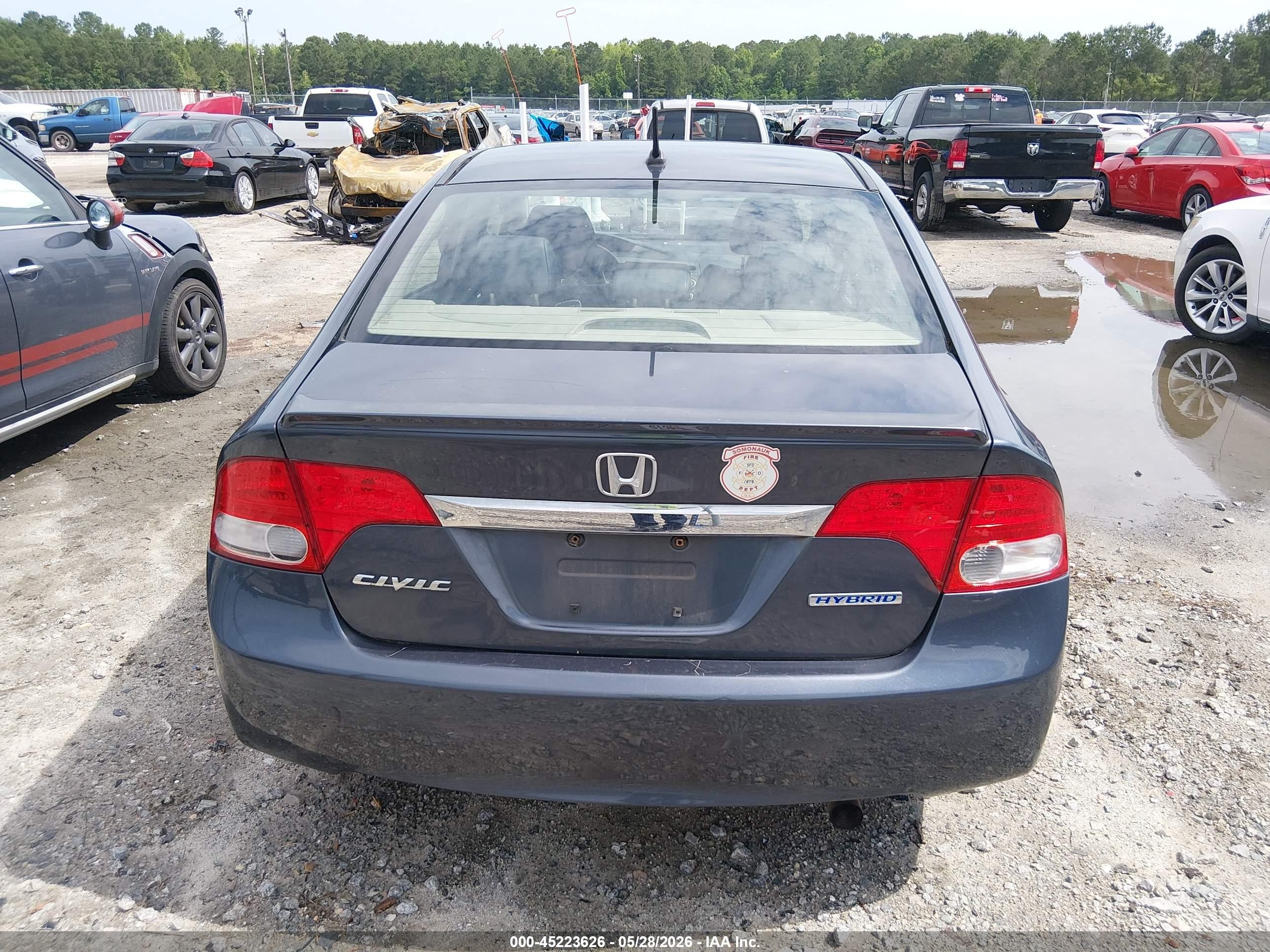 2009 Honda Civic Hybrid   Dark Blue vin: JHMFA36249S009477