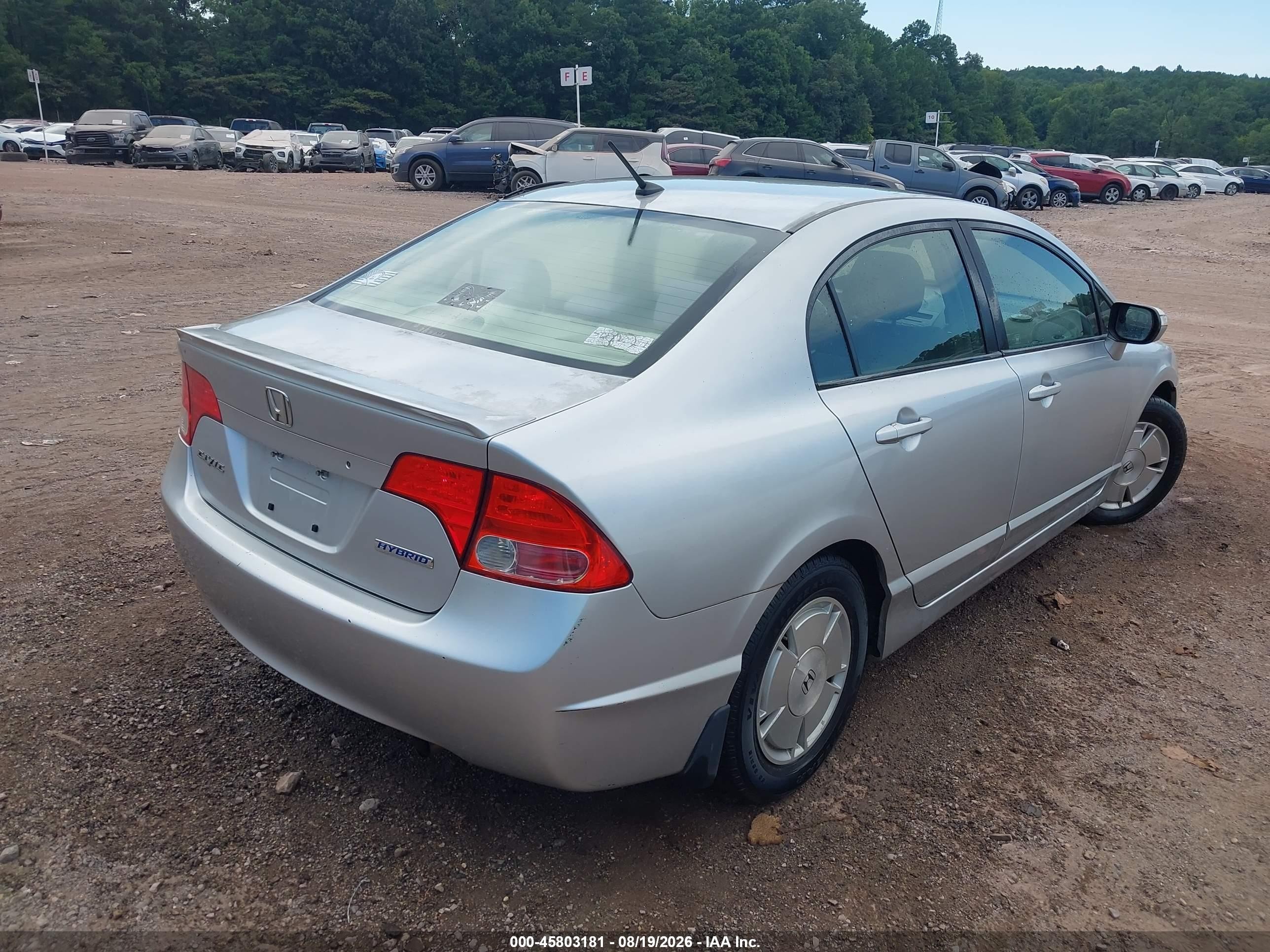 2006 Honda Civic Hybrid   Silver vin: JHMFA36256S025974