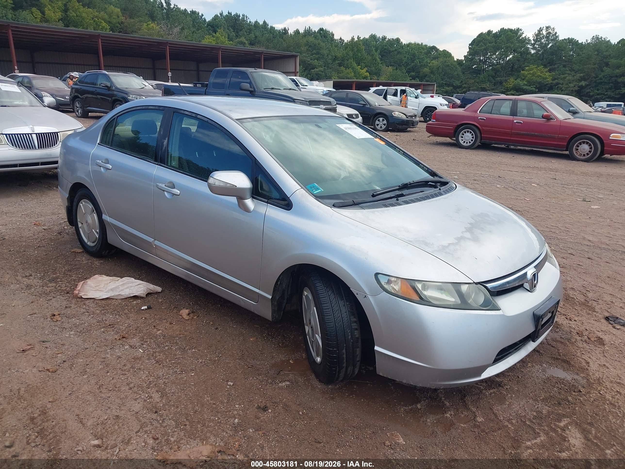 2006 Honda Civic Hybrid   Silver vin: JHMFA36256S025974