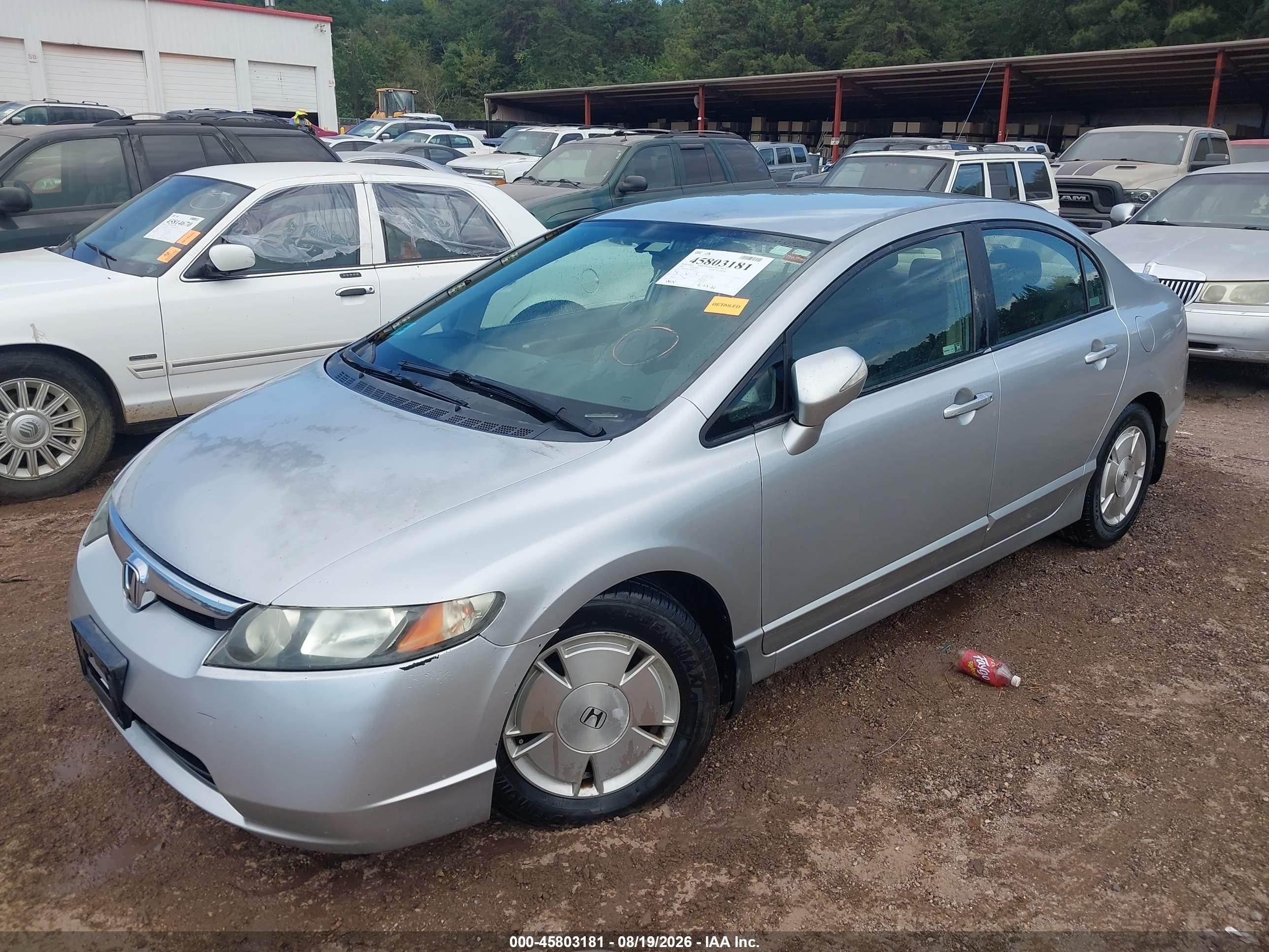 2006 Honda Civic Hybrid   Silver vin: JHMFA36256S025974