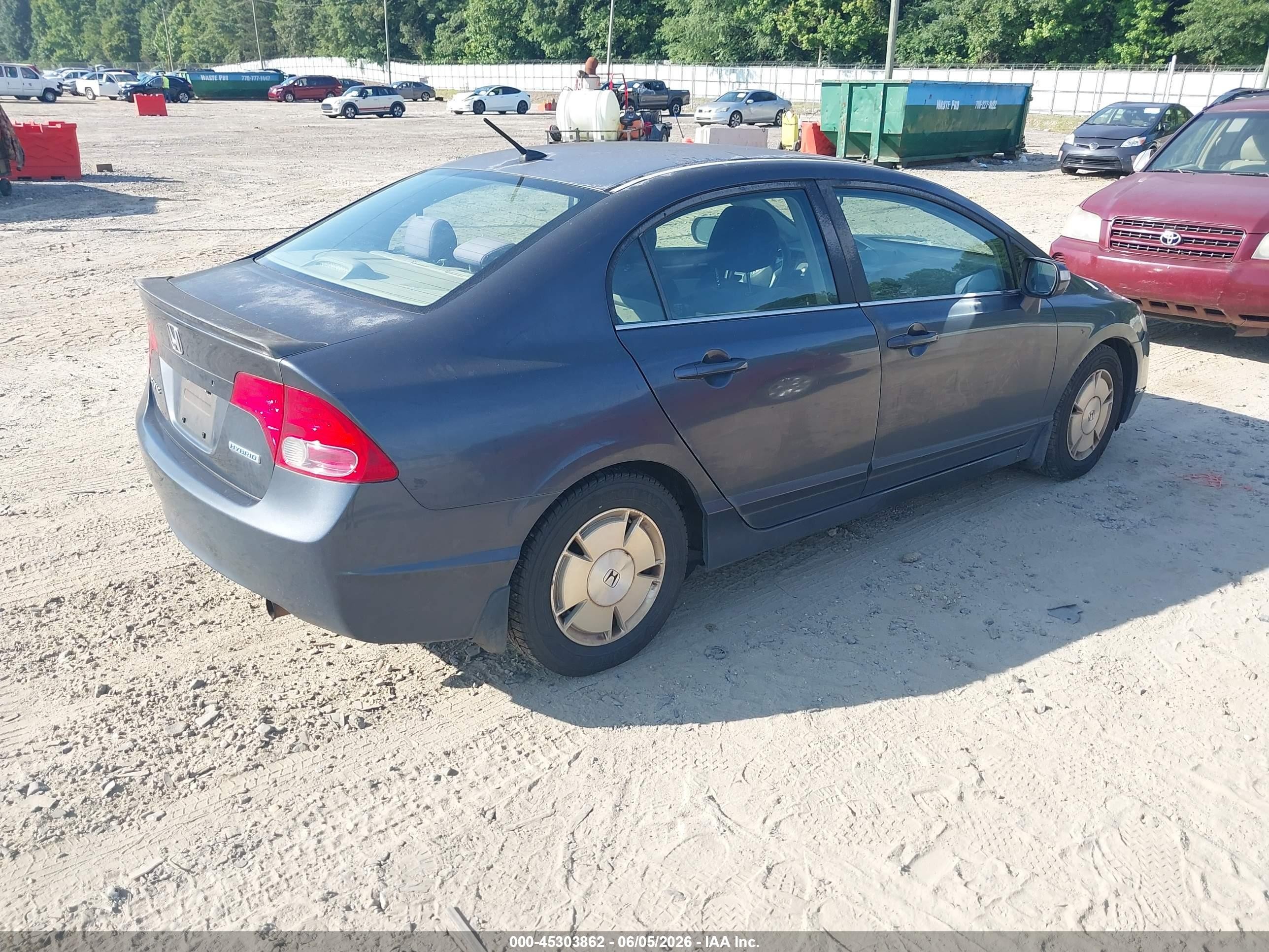 2006 Honda Civic Hybrid   Blue vin: JHMFA36256S027966