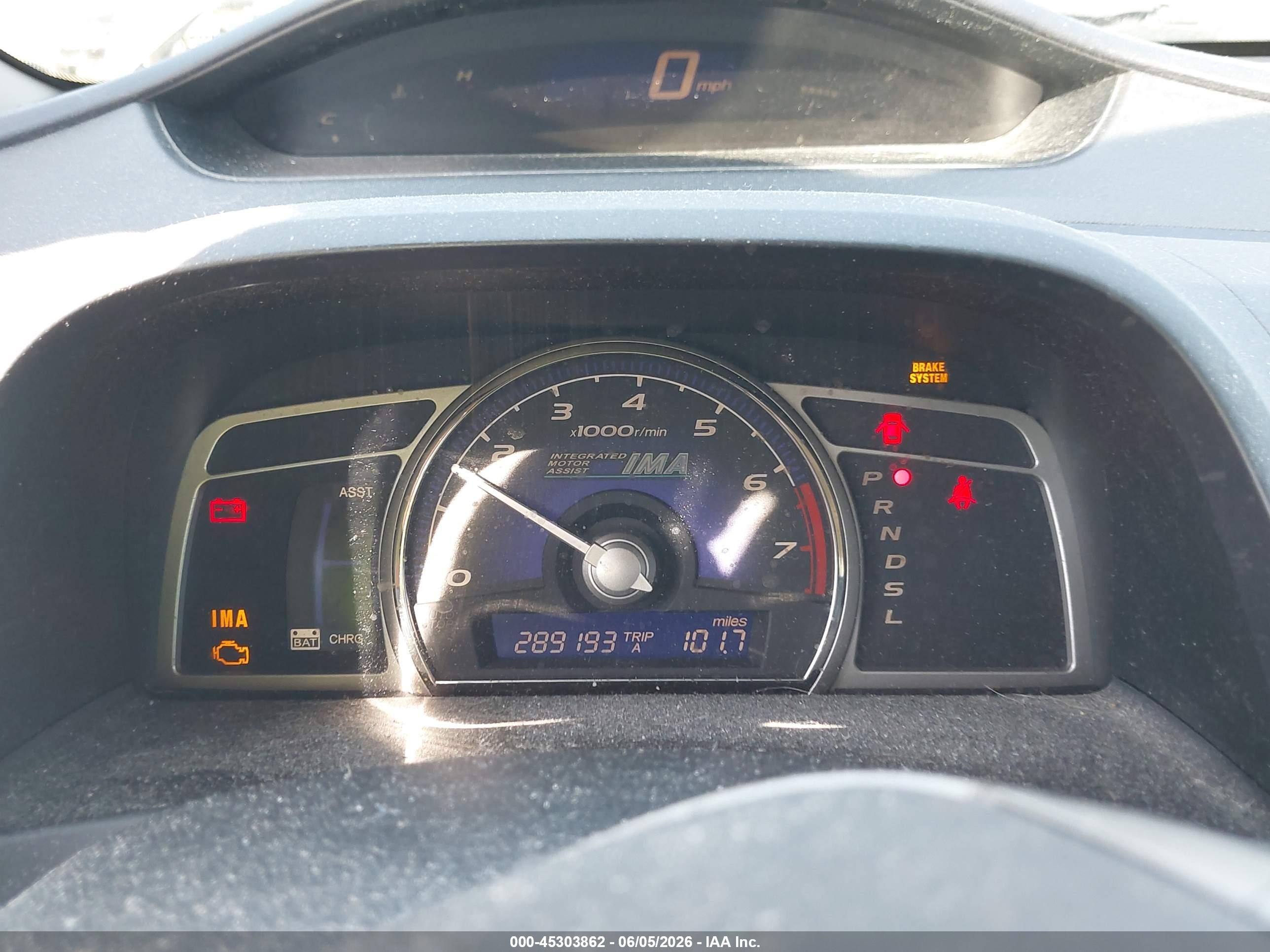 2006 Honda Civic Hybrid   Blue vin: JHMFA36256S027966