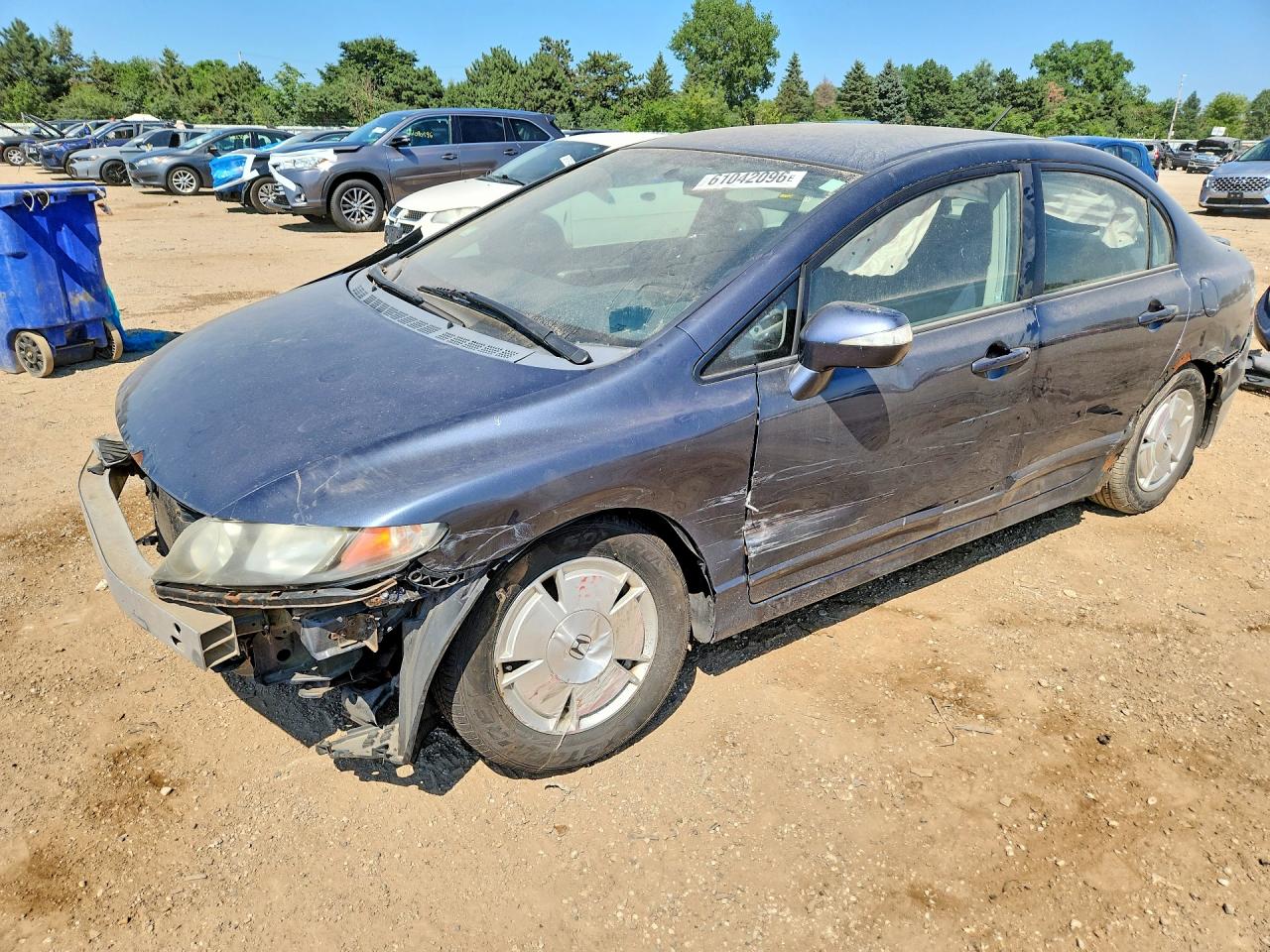 2007 Honda Civic Hybrid Gray vin: JHMFA36257S013065