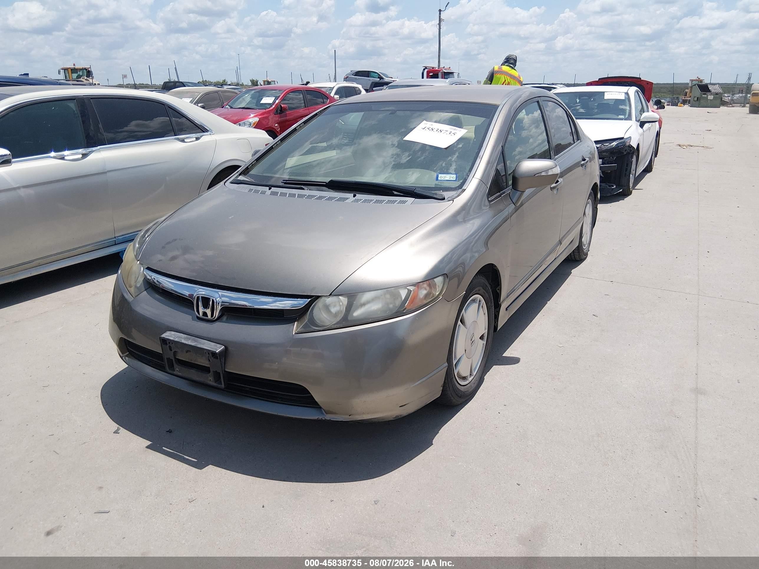 2007 Honda Civic Hybrid   Brown vin: JHMFA36257S015057