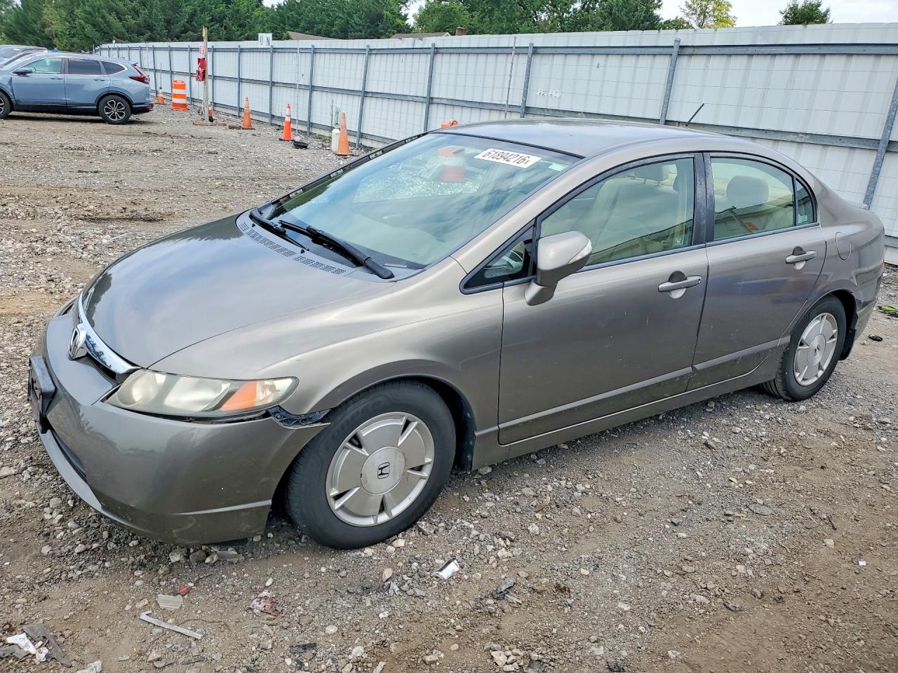 2007 Honda Civic Hybrid Gray vin: JHMFA36257S018766