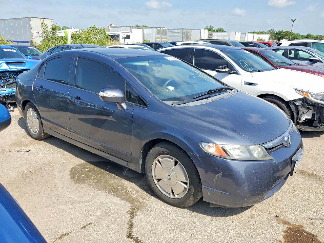2007 Honda Civic Hybrid Blue vin: JHMFA36257S020095
