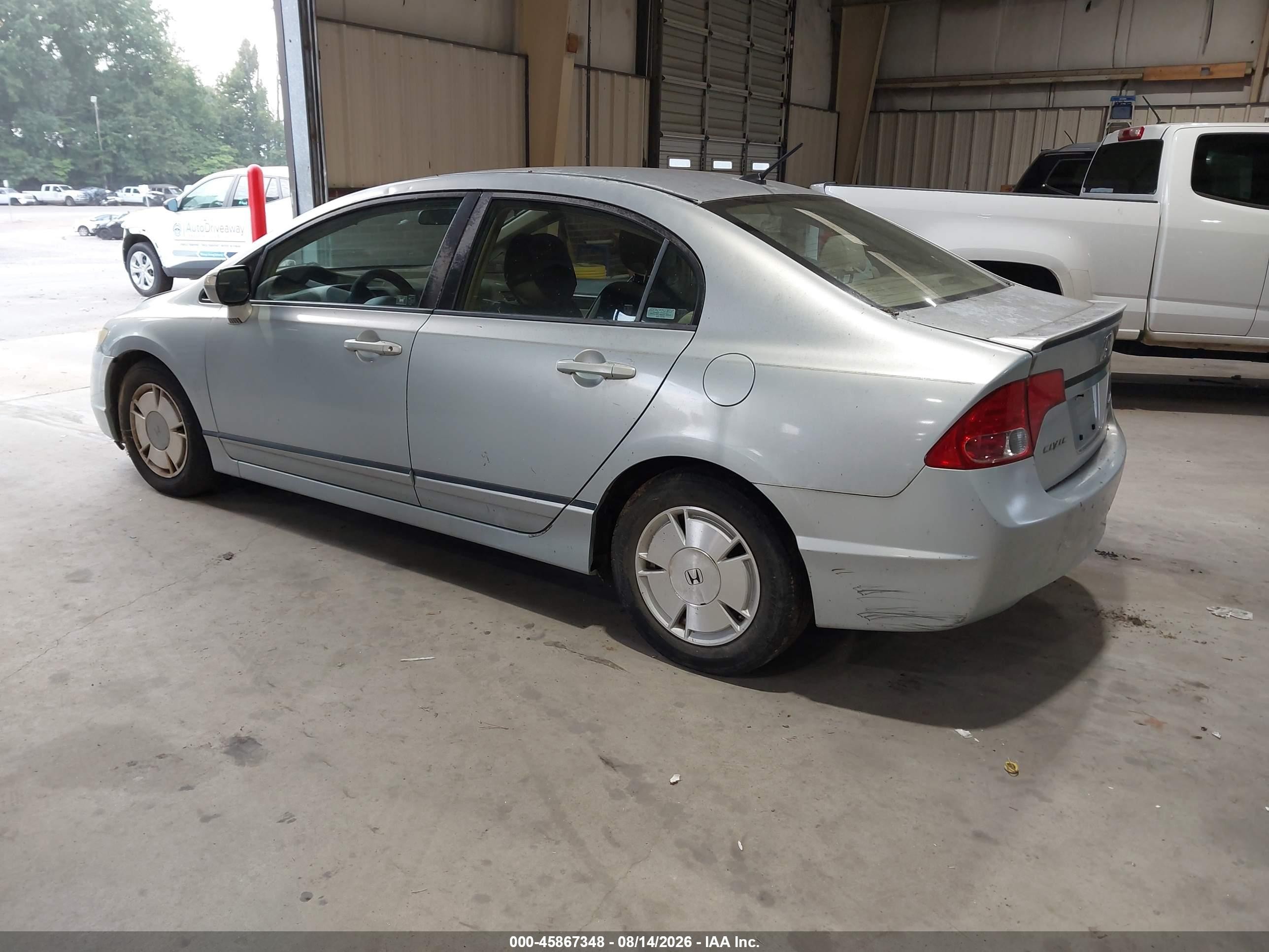 2008 Honda Civic Hybrid   Light Blue vin: JHMFA36258S000799