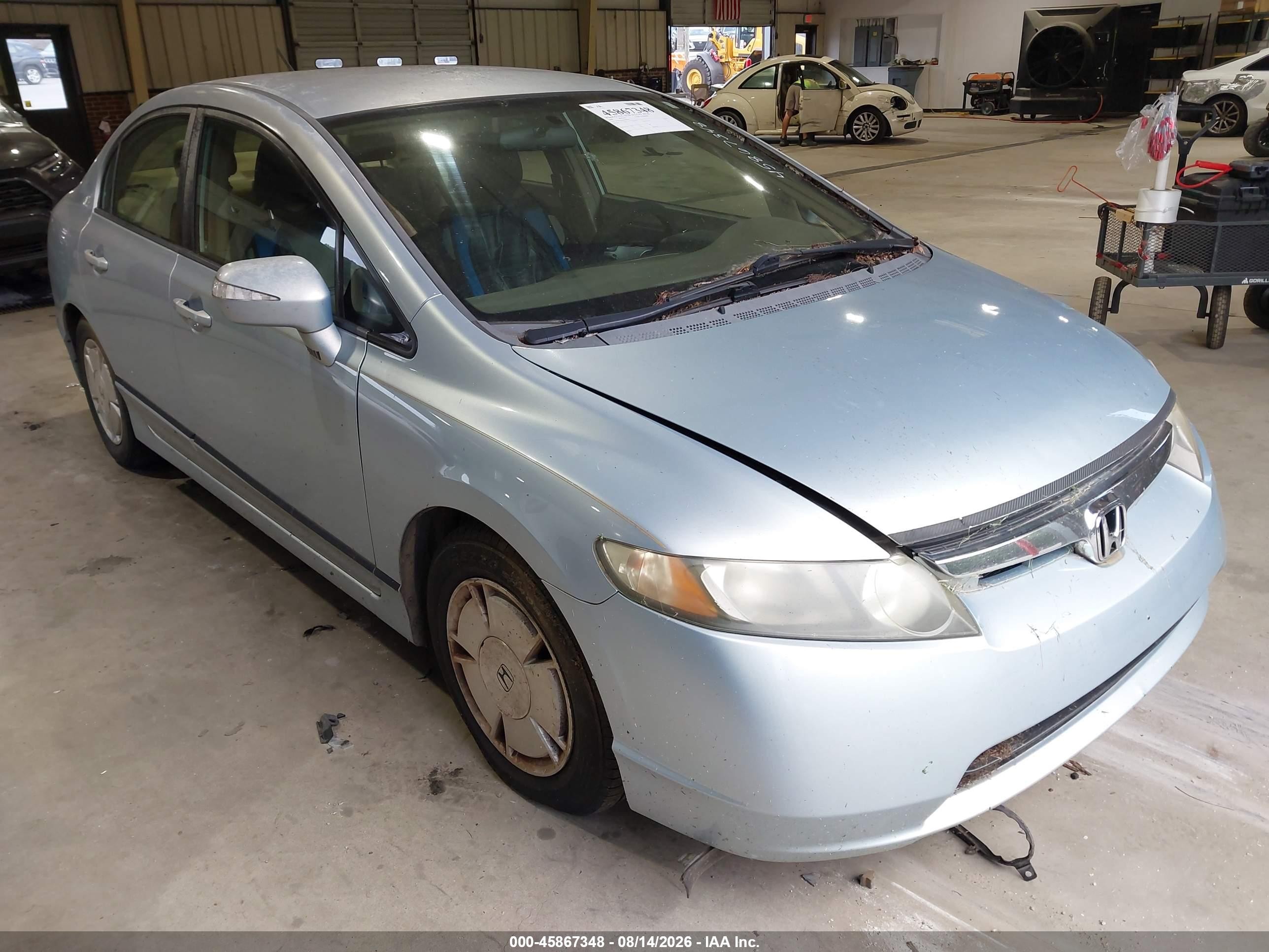 2008 Honda Civic Hybrid   Light Blue vin: JHMFA36258S000799