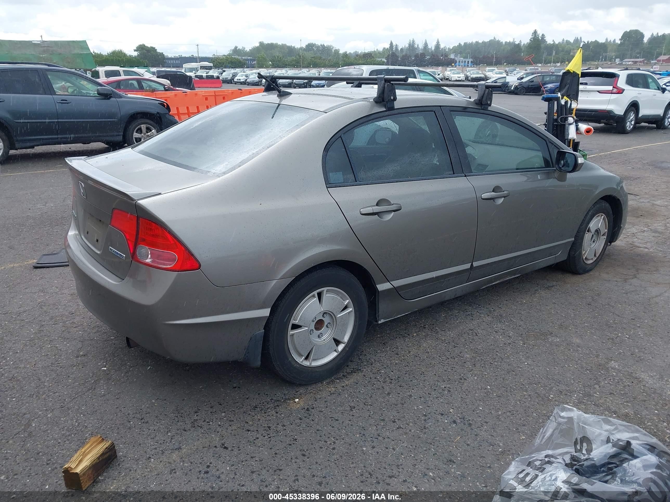 2008 Honda Civic Hybrid   Gray vin: JHMFA36258S003587