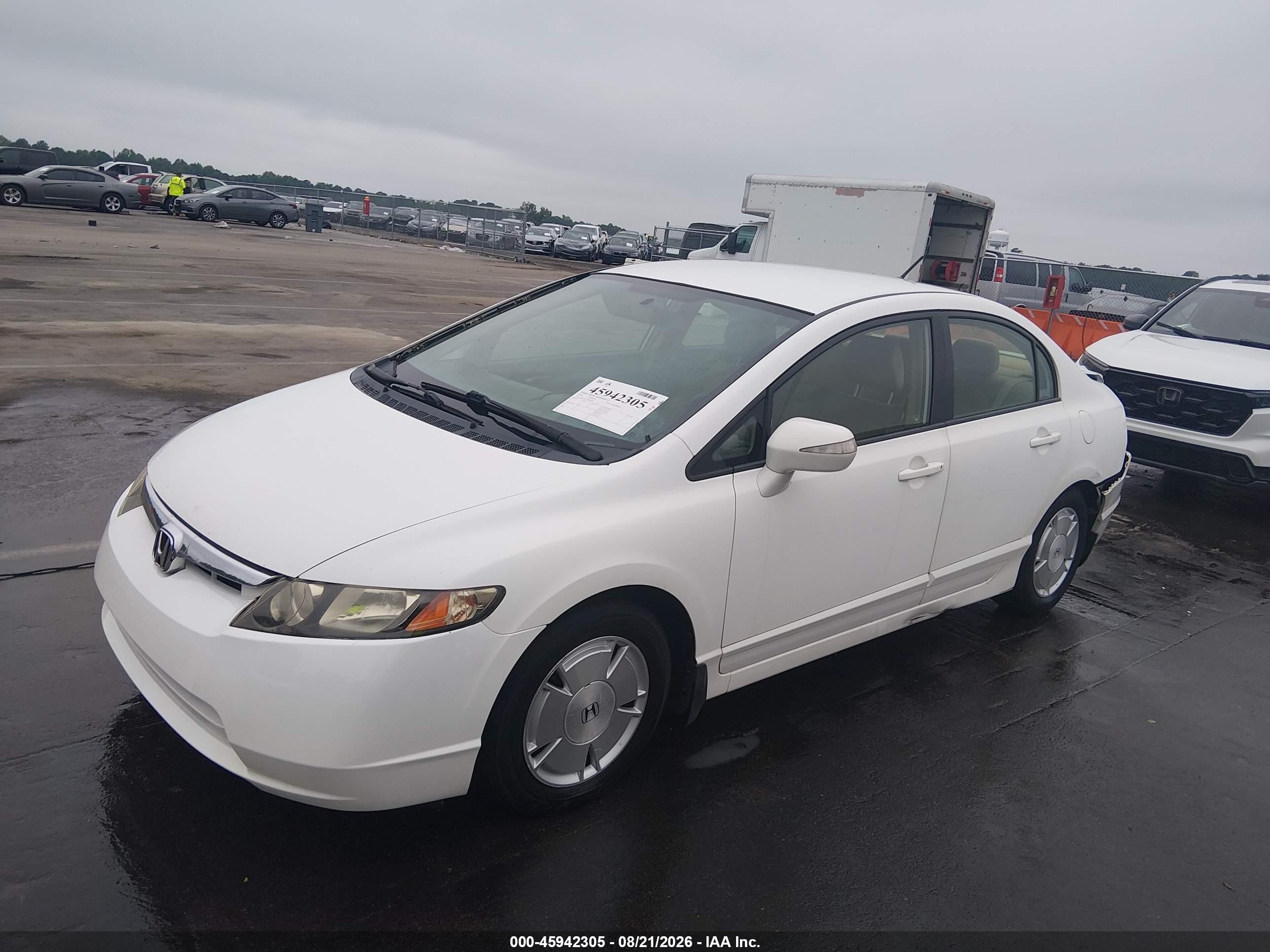 2008 Honda Civic Hybrid   Белый vin: JHMFA36258S008918