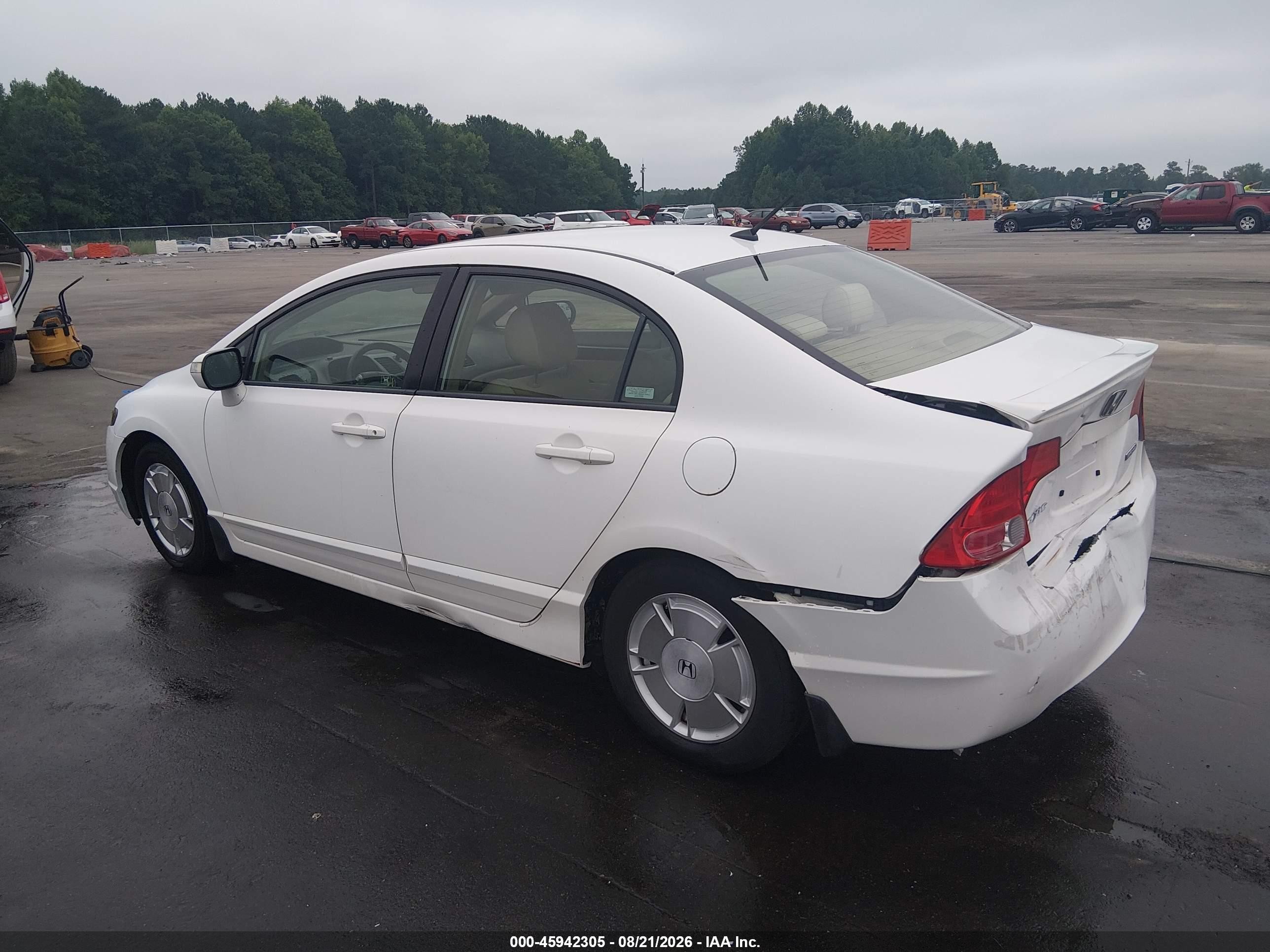 2008 Honda Civic Hybrid   Белый vin: JHMFA36258S008918