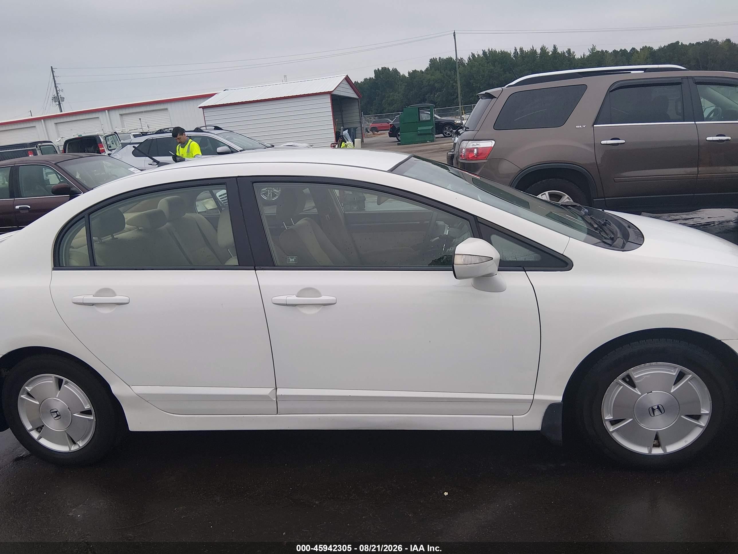 2008 Honda Civic Hybrid   Белый vin: JHMFA36258S008918