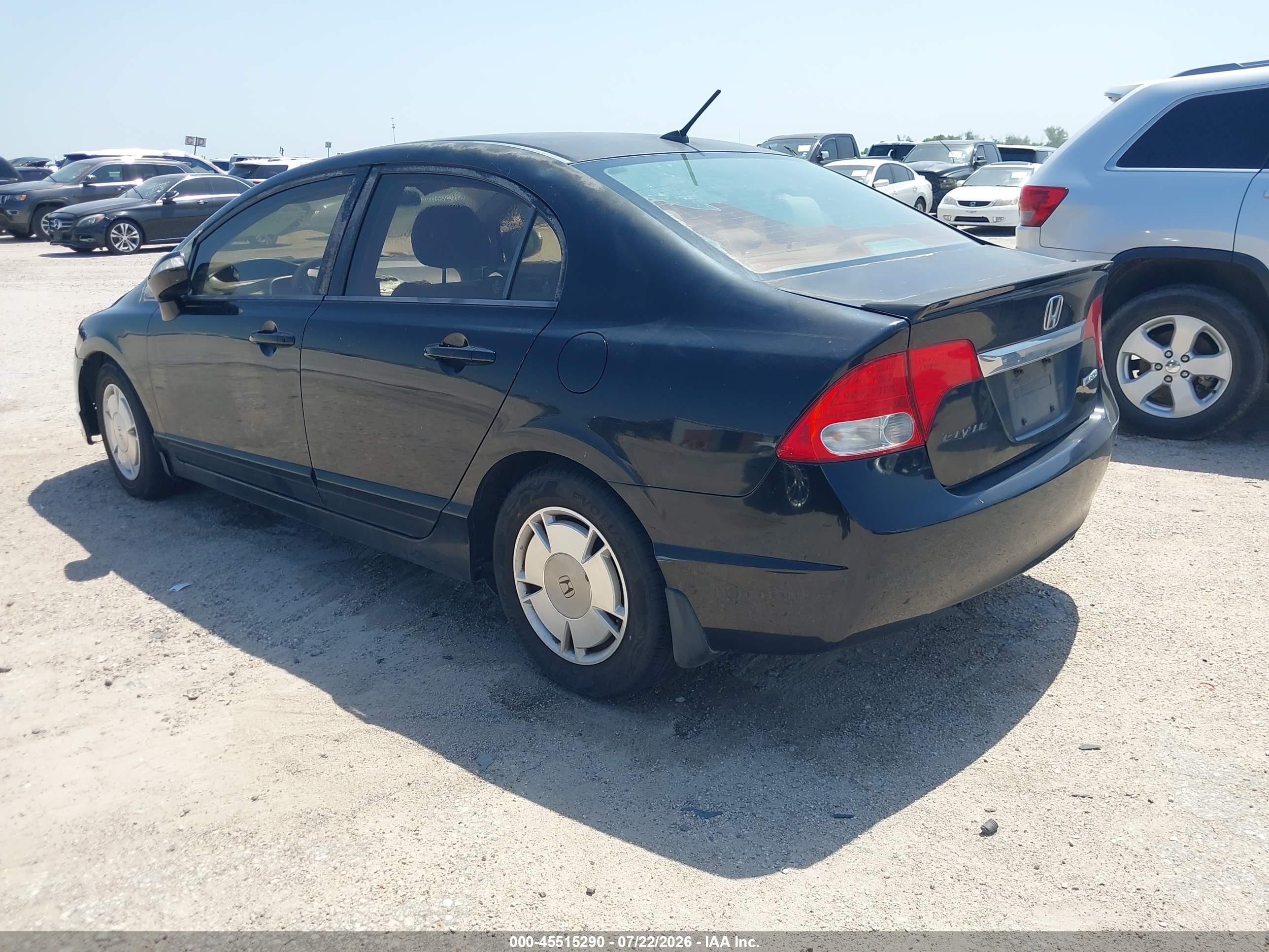 2009 Honda Civic Hybrid   Black vin: JHMFA36259S003459